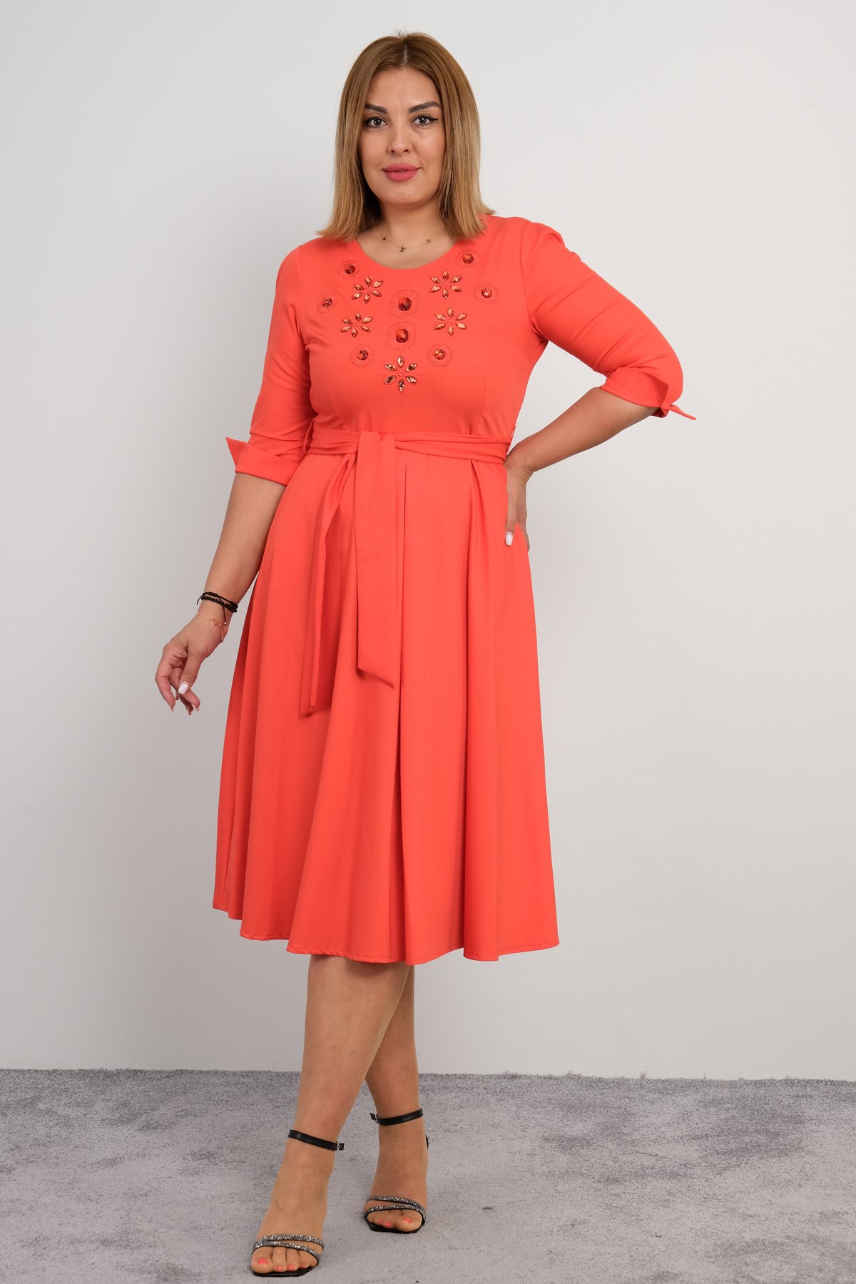 Casual Dresses-Coral
