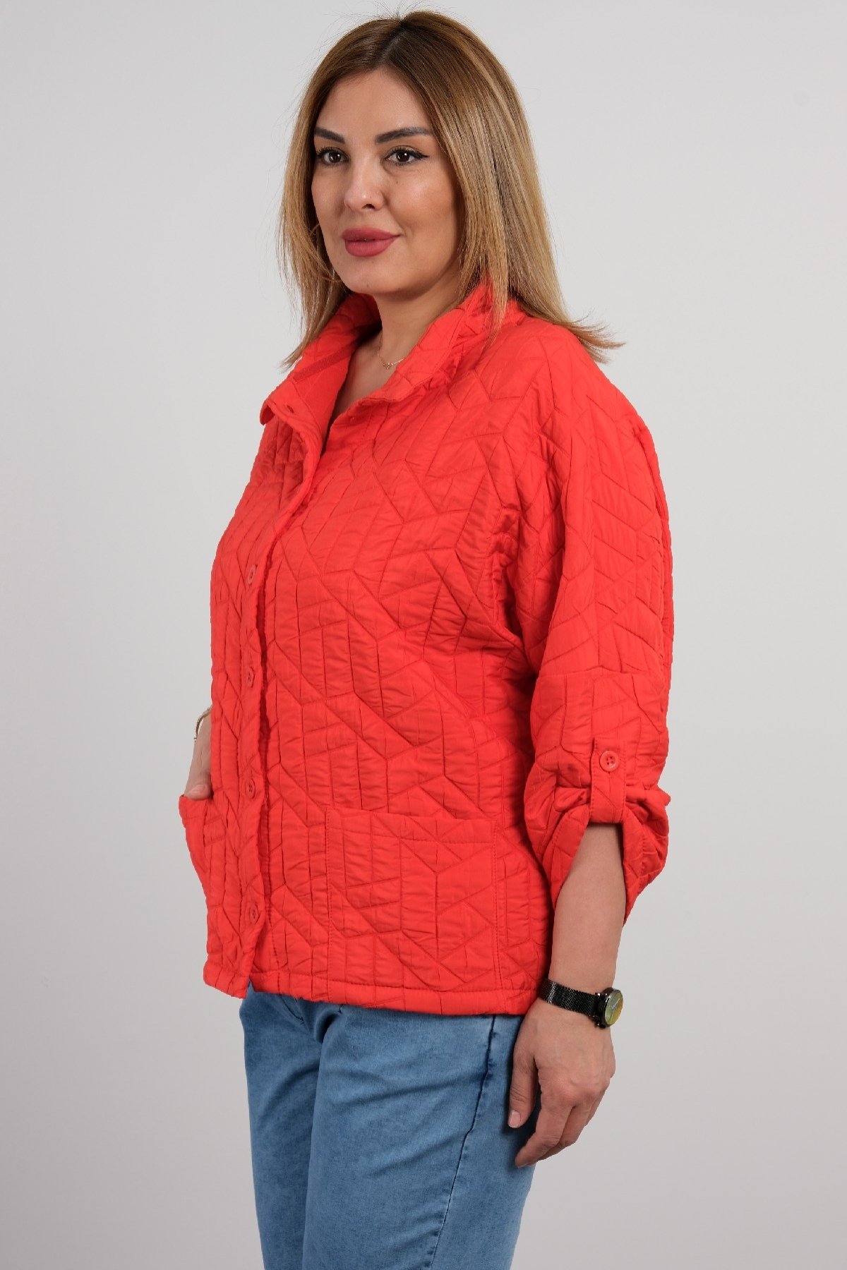 Super Plus Size Coat-Red