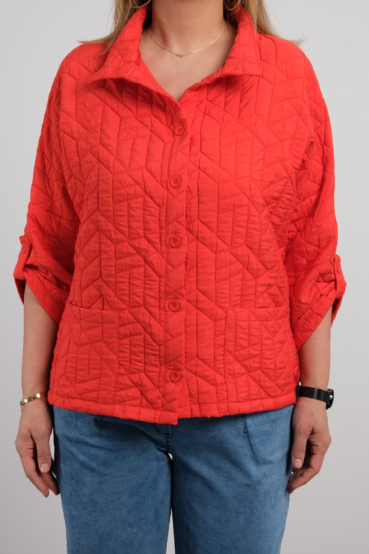 Super Plus Size Coat-Red