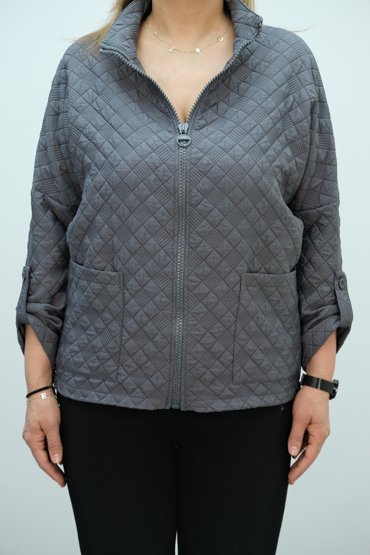 Super Plus Size Coat-Grey