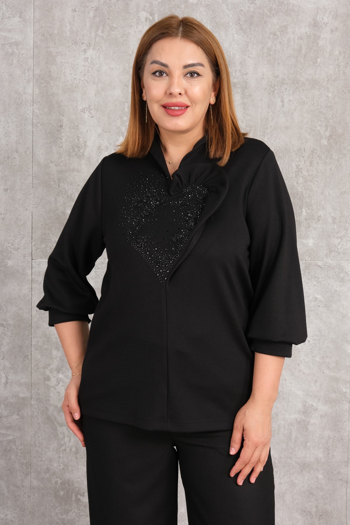 Super Plus Size Blouse-Black
