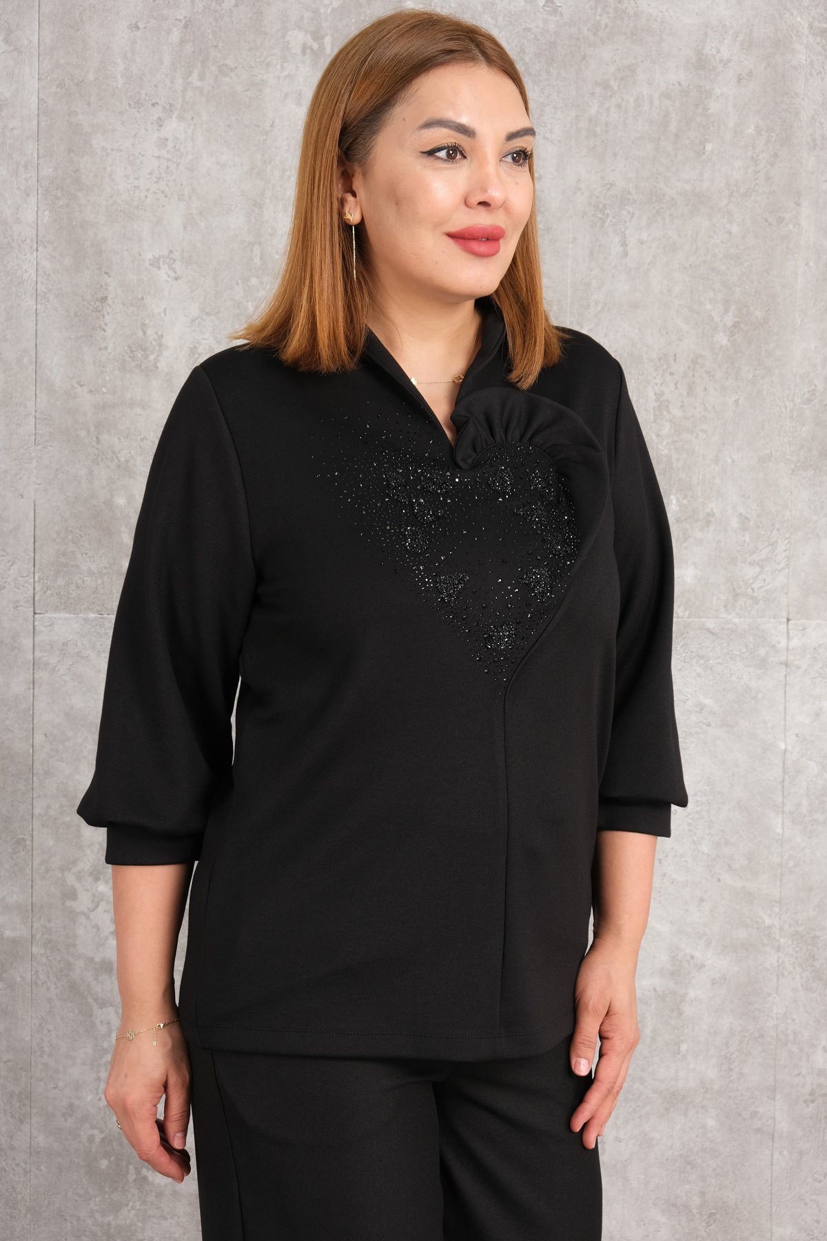 Super Plus Size Blouse-Black