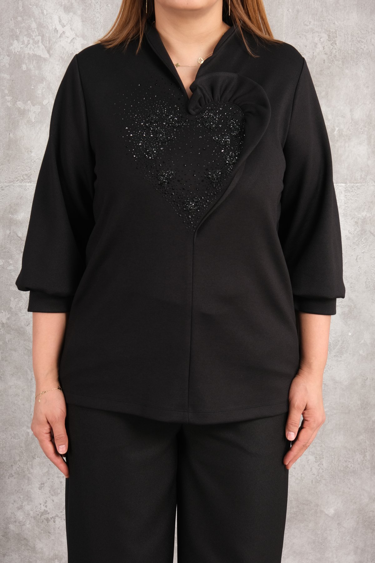 Super Plus Size Blouse-Black