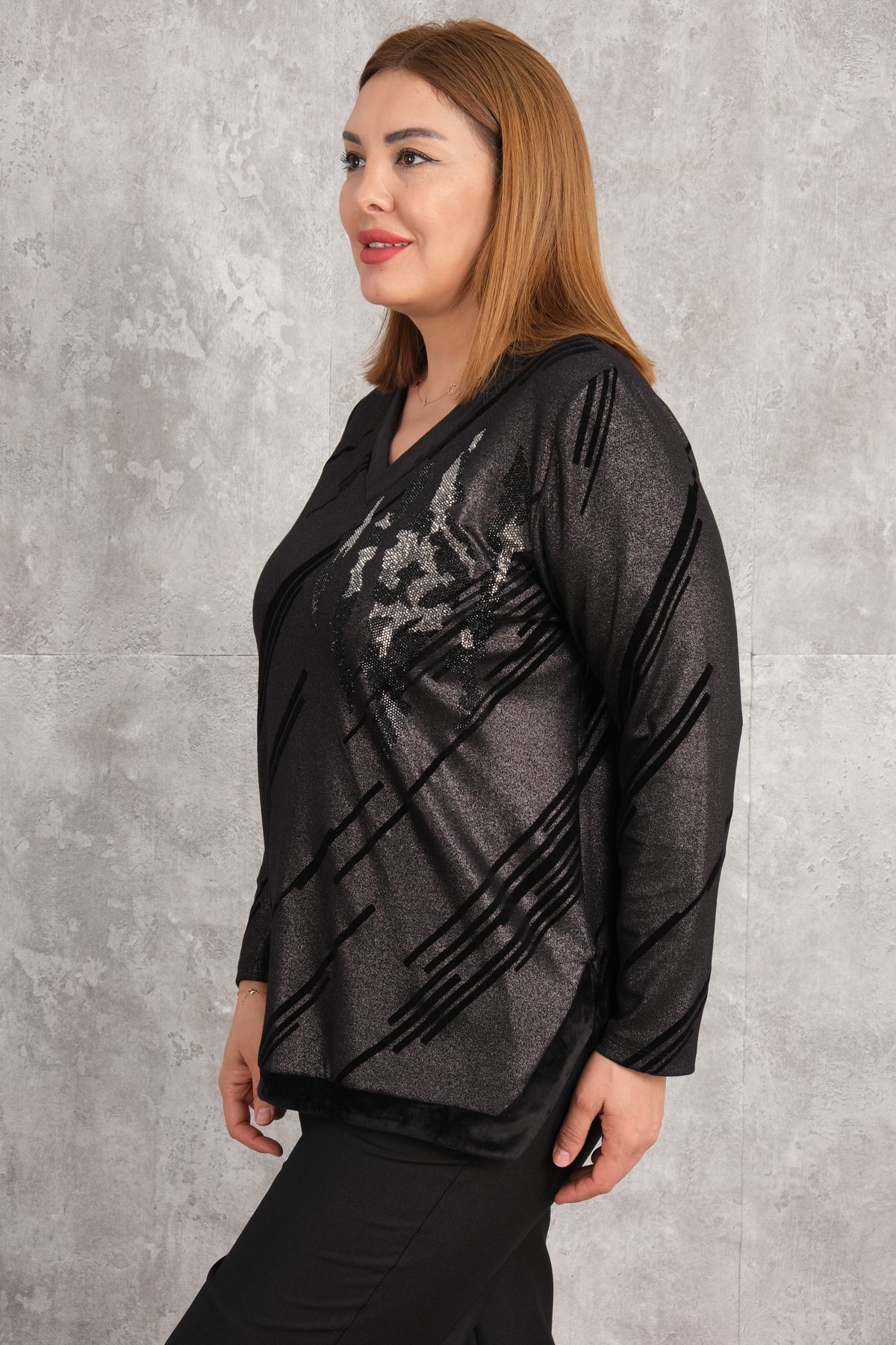 Plus Size Blouse-Black