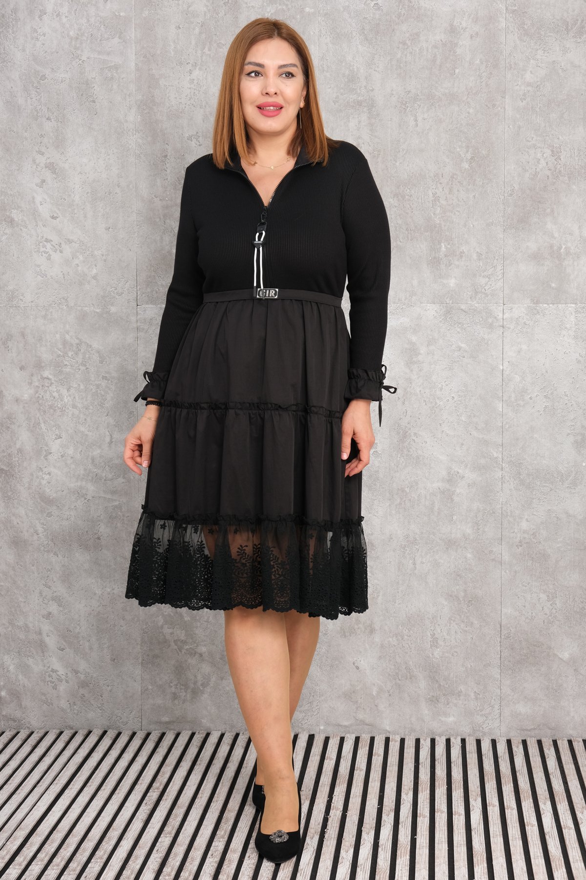 Plus Size Dress-Black