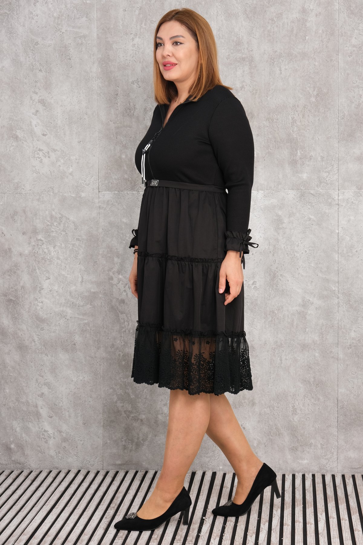 Plus Size Dress-Black