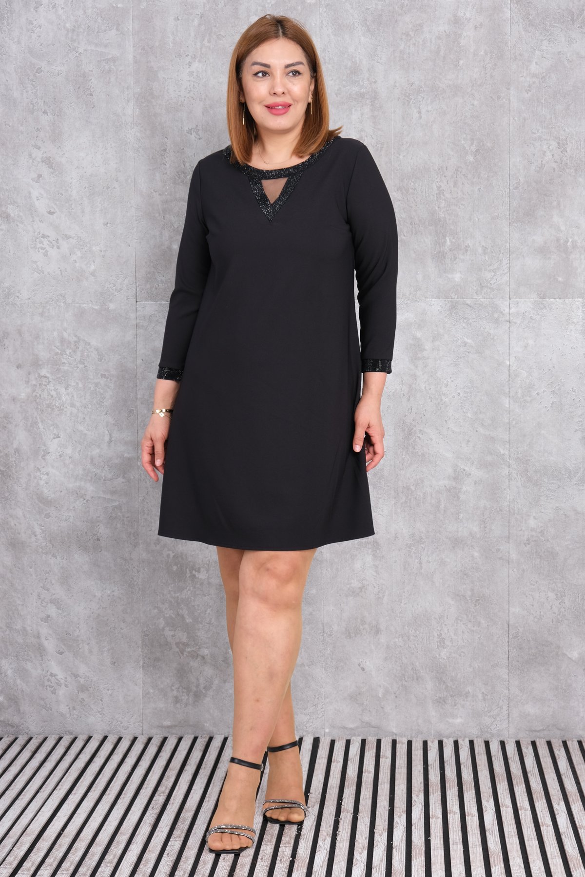 Plus Size Dress-Black