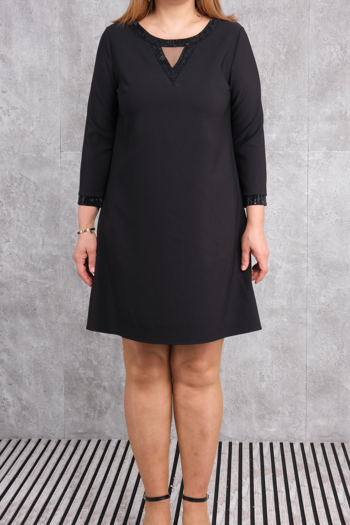 Plus Size Dress-Black