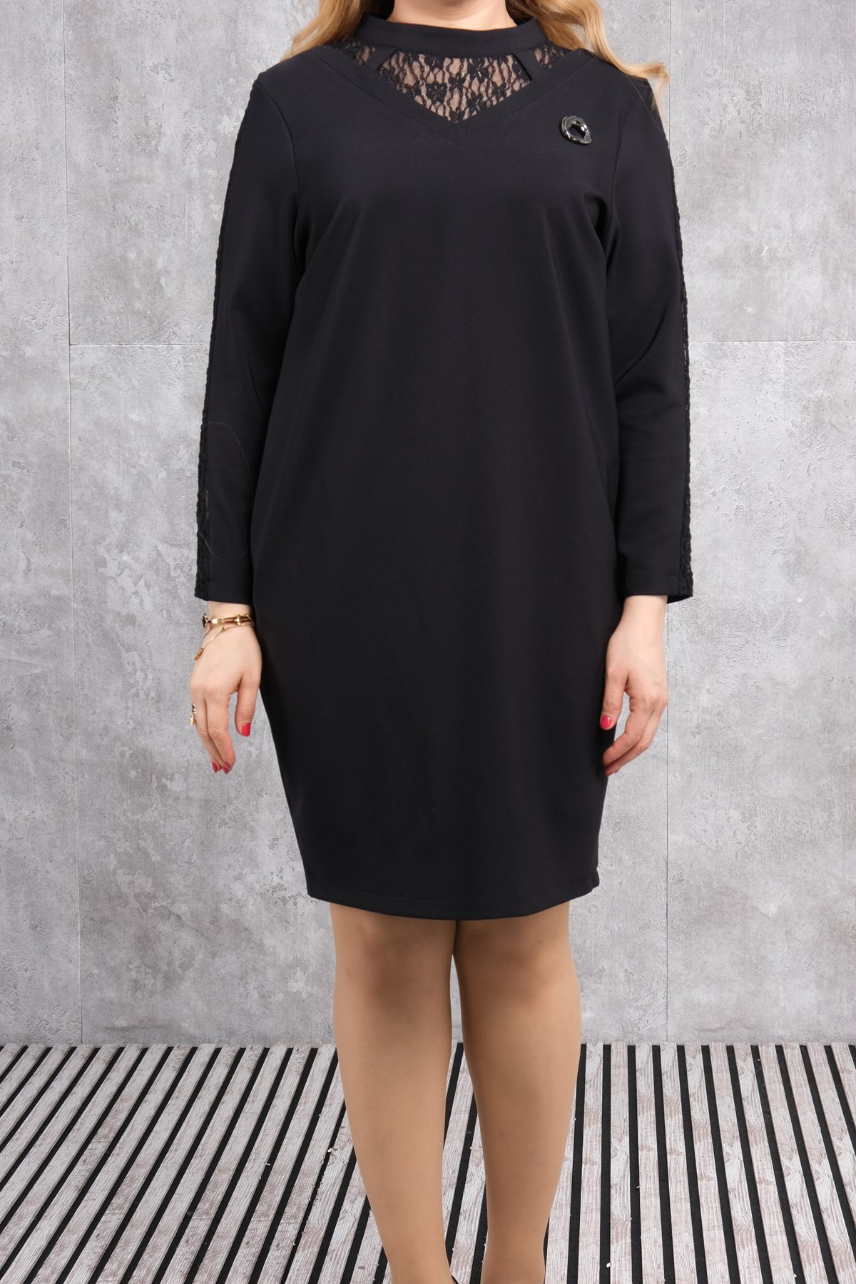 Plus Size Dress-Black
