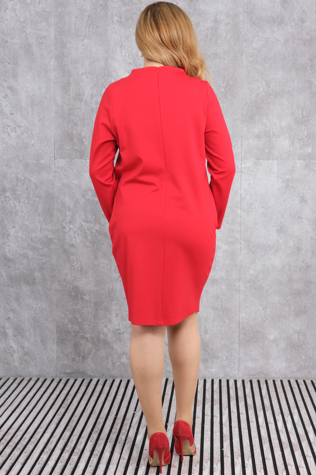 Plus Size Dress-Red