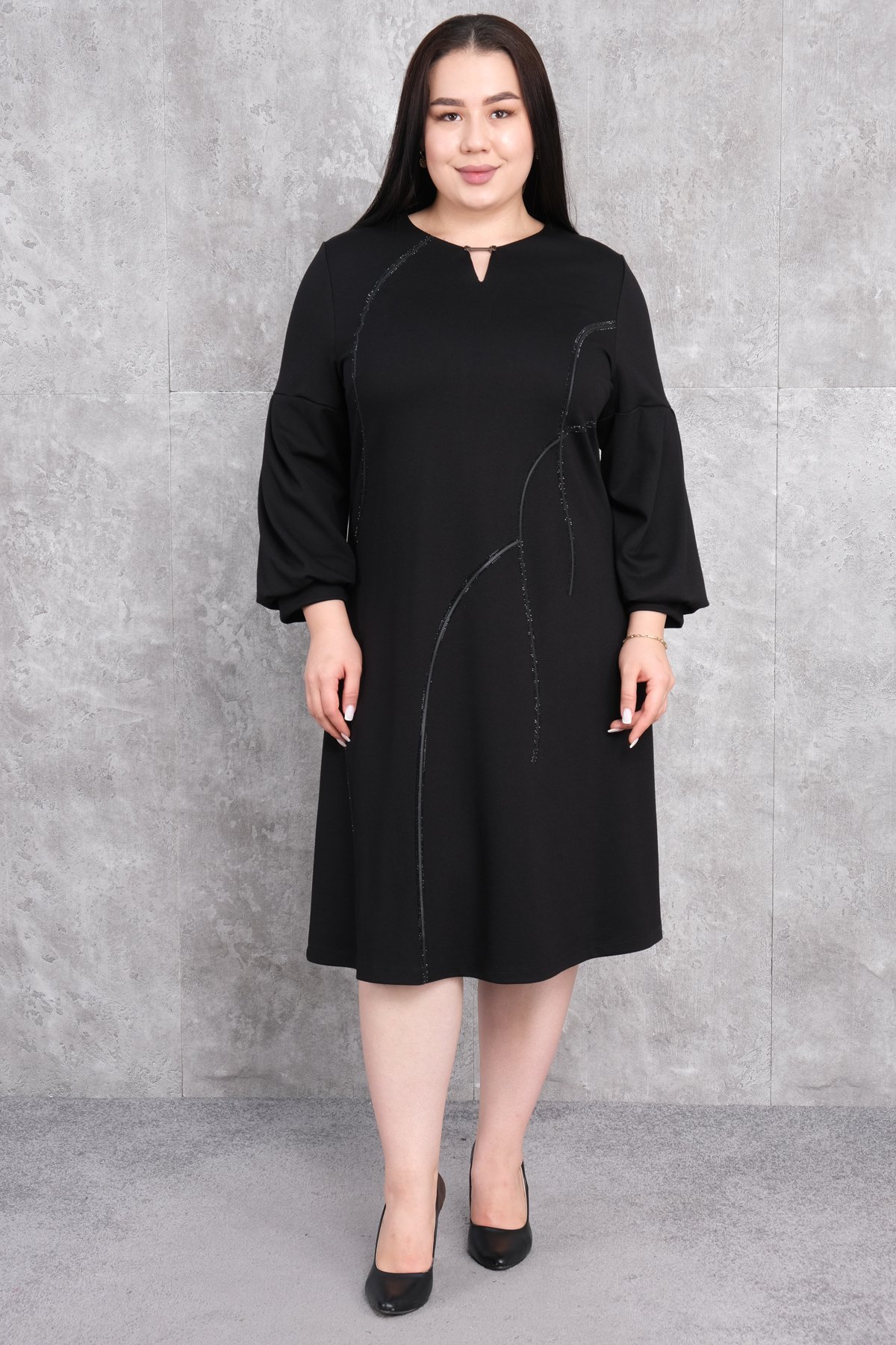 Plus Size Dress-Black