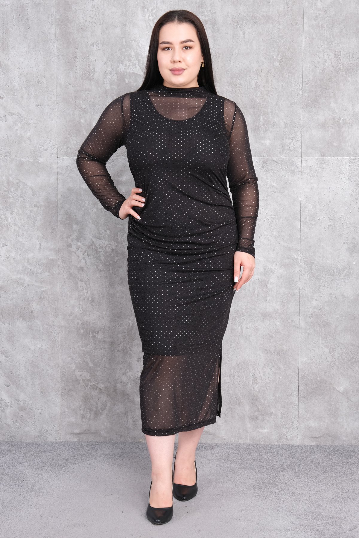 Plus Size Dress-Black