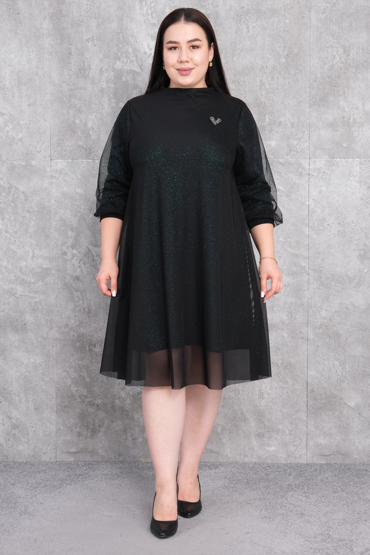 Plus Size Dress-Green