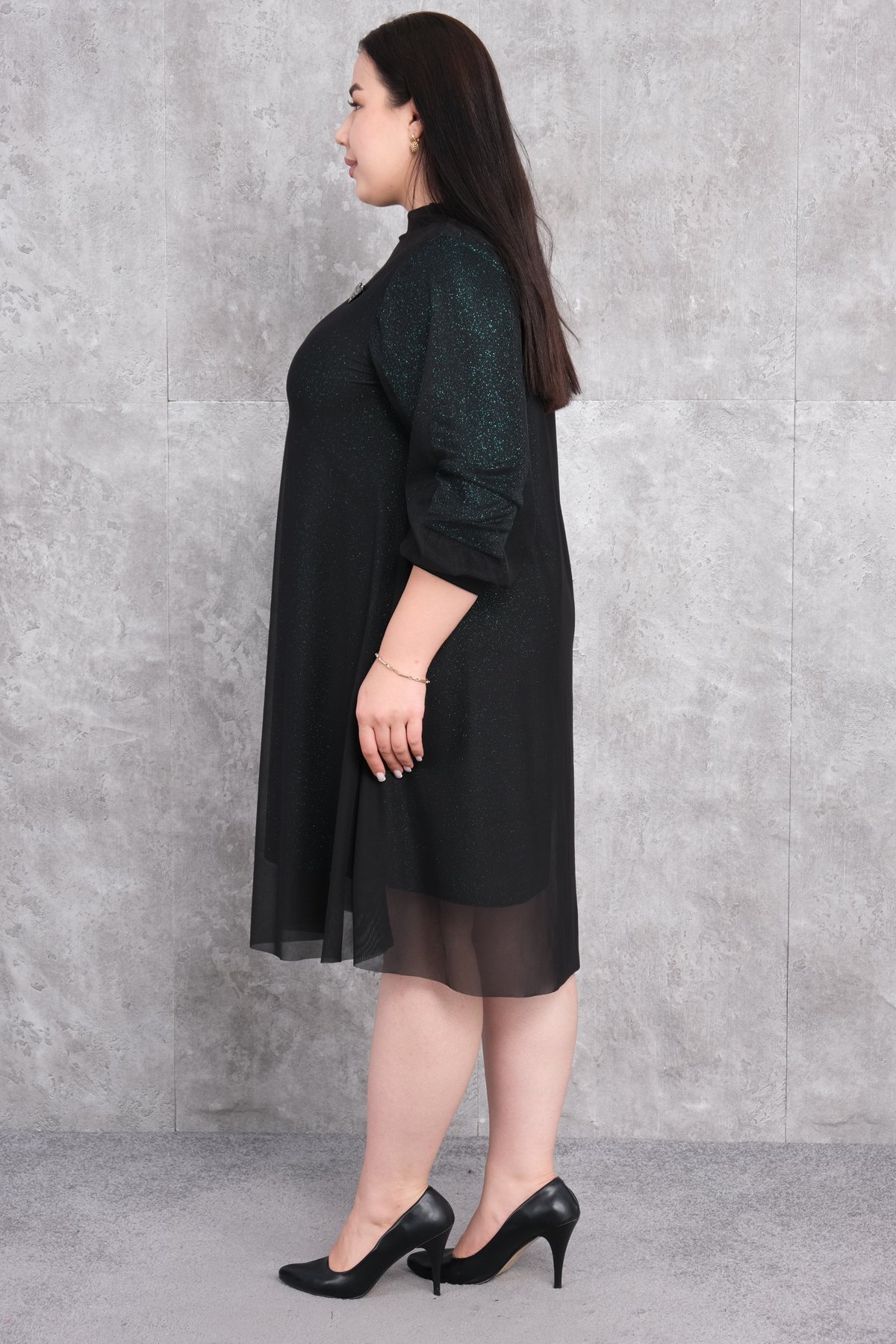 Plus Size Dress-Green