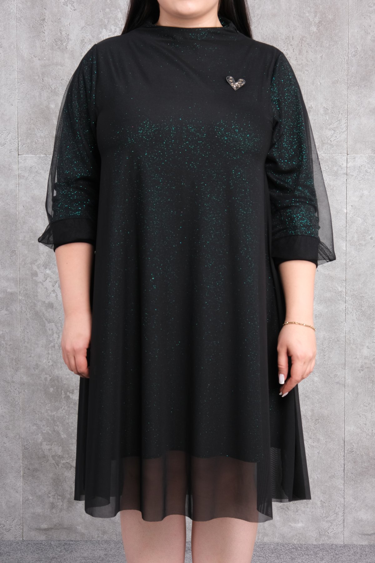 Plus Size Dress-Green