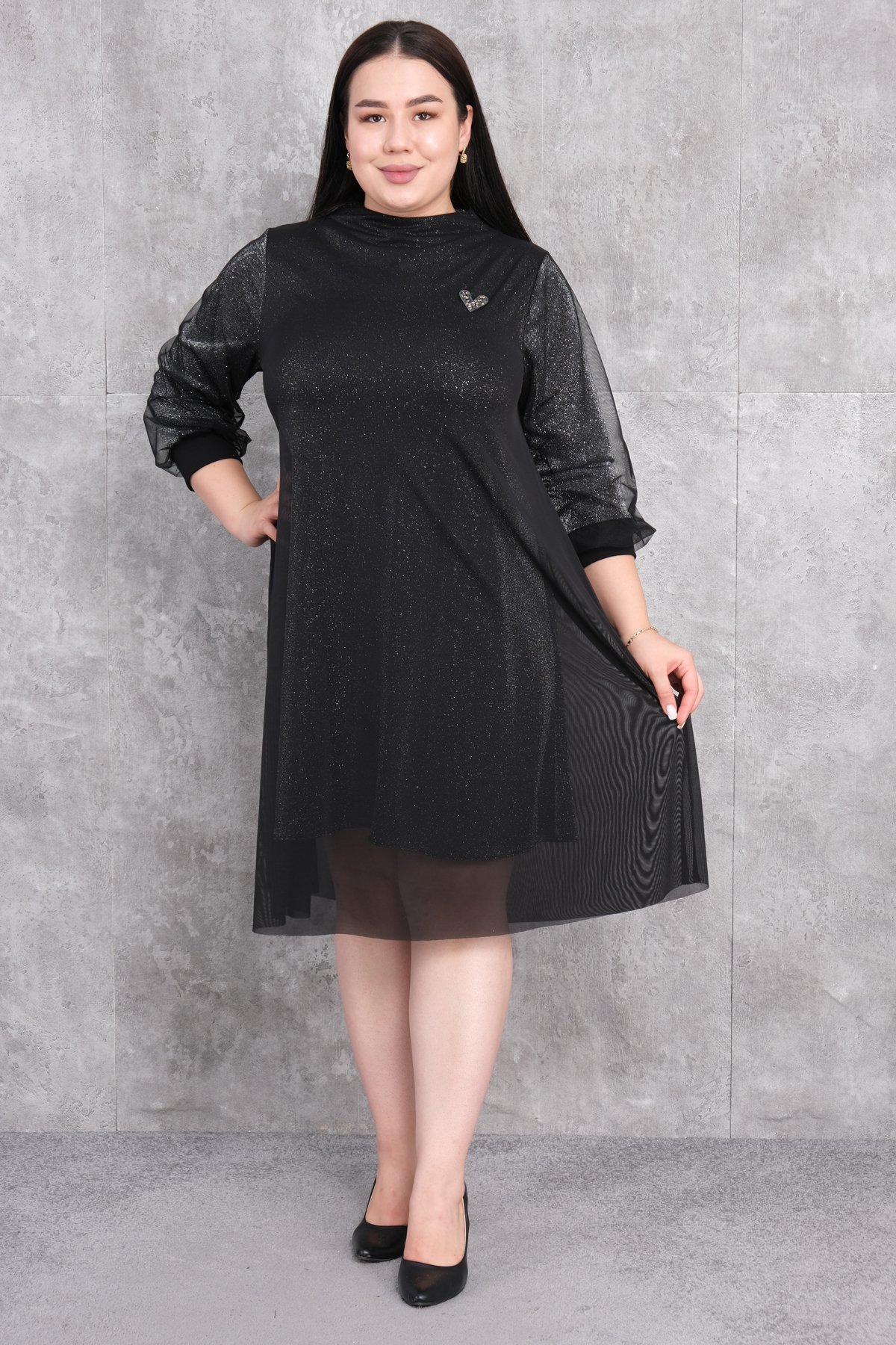 Plus Size Dress-Black
