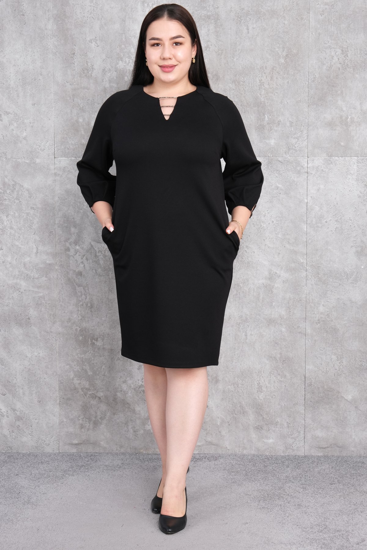 Plus Size Dress-Black
