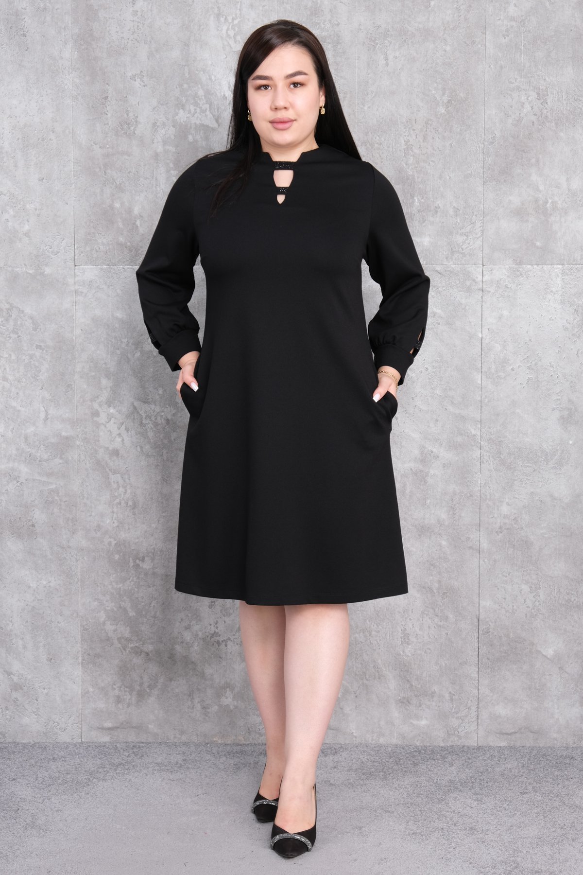 Plus Size Dress-Black