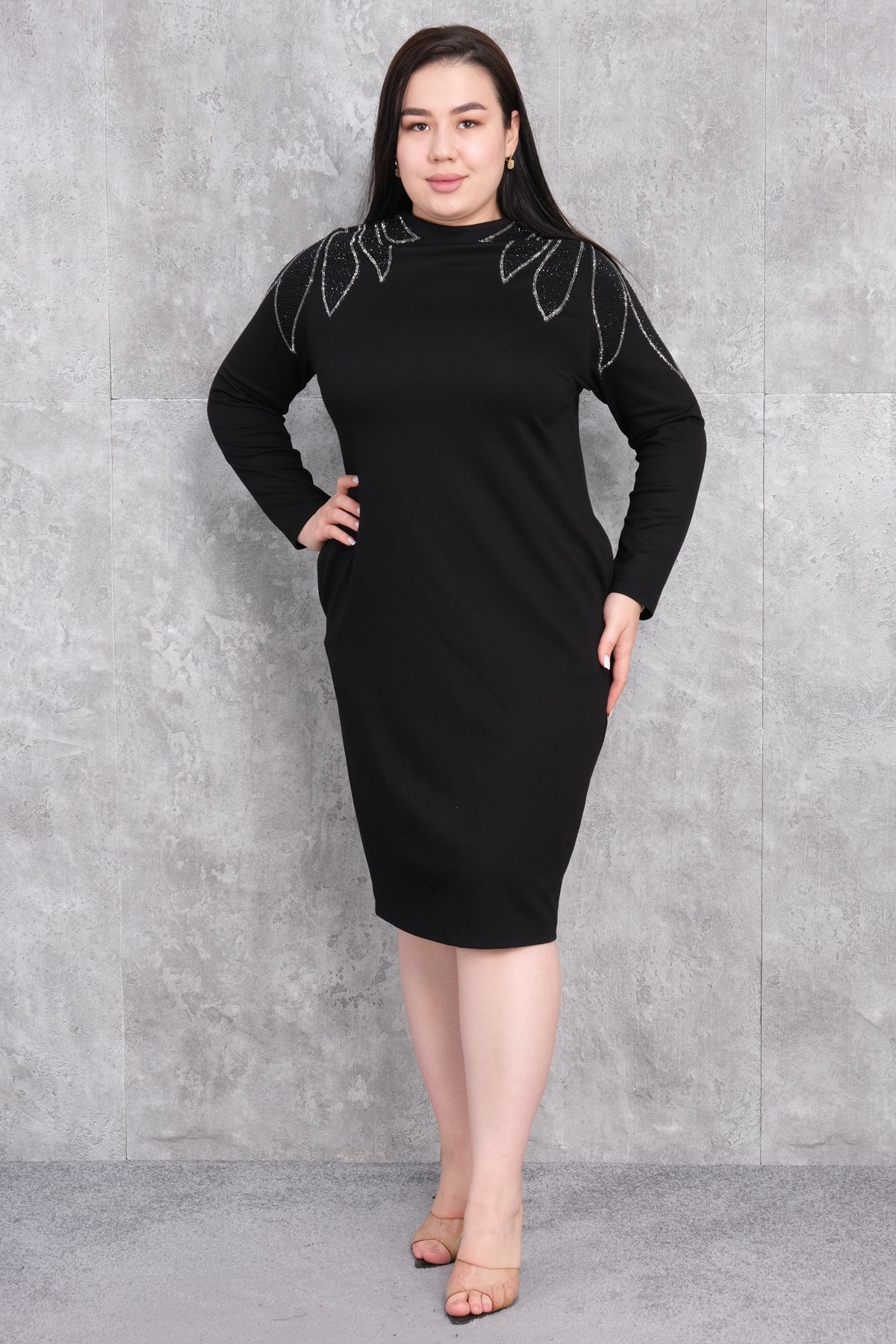Plus Size Dress-Black