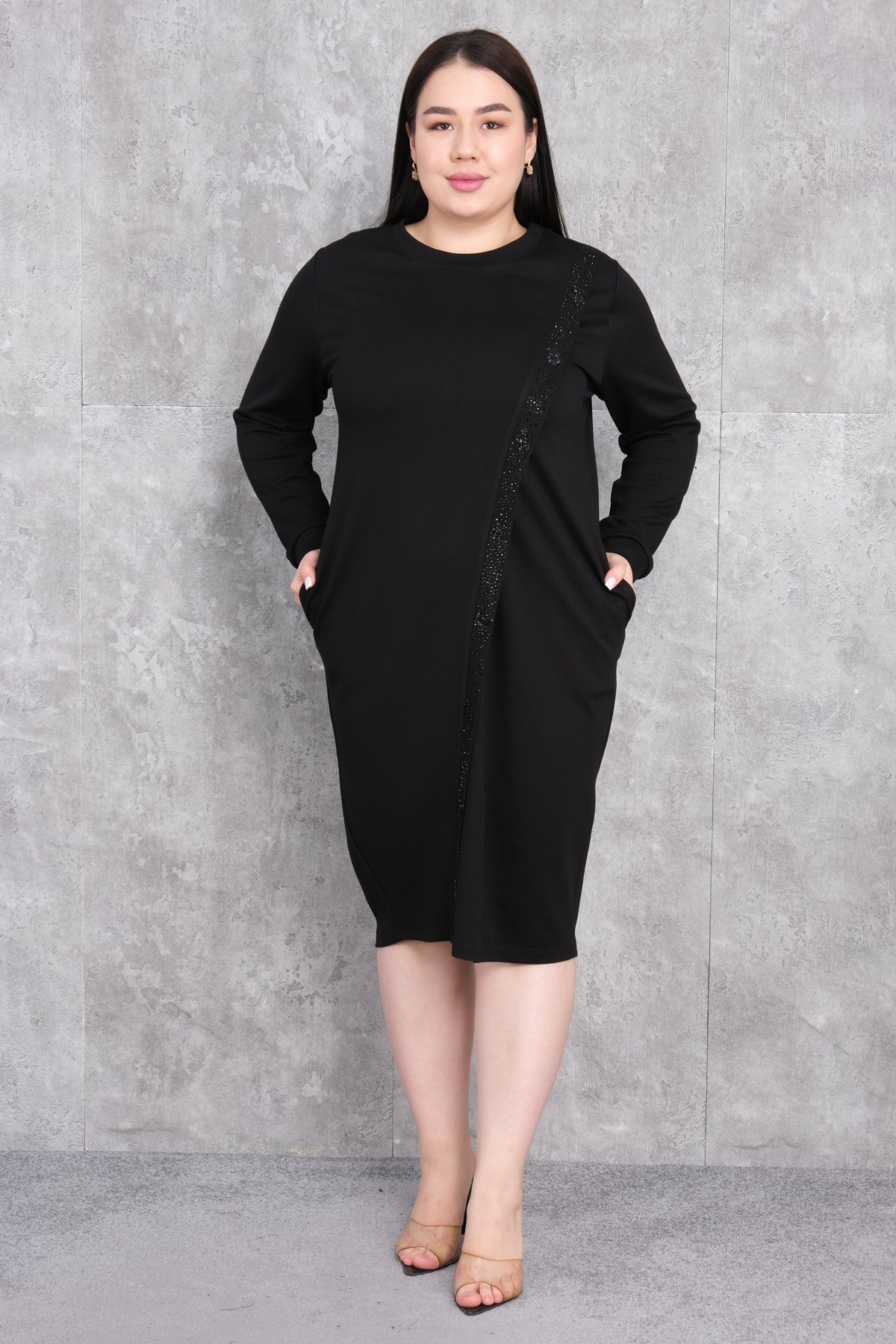 Plus Size Dress-Black