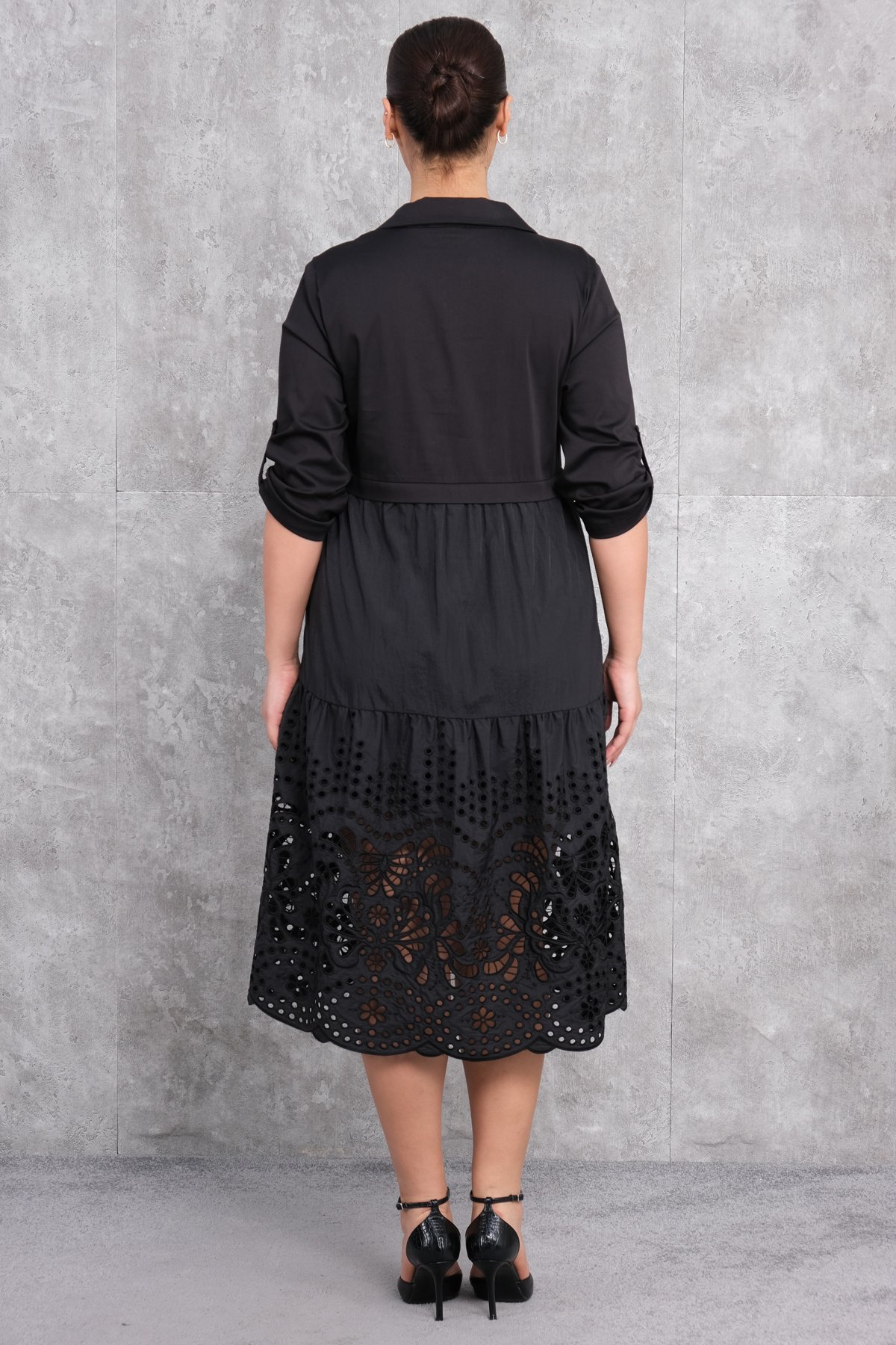 فستان مقاس كبير-الأسود