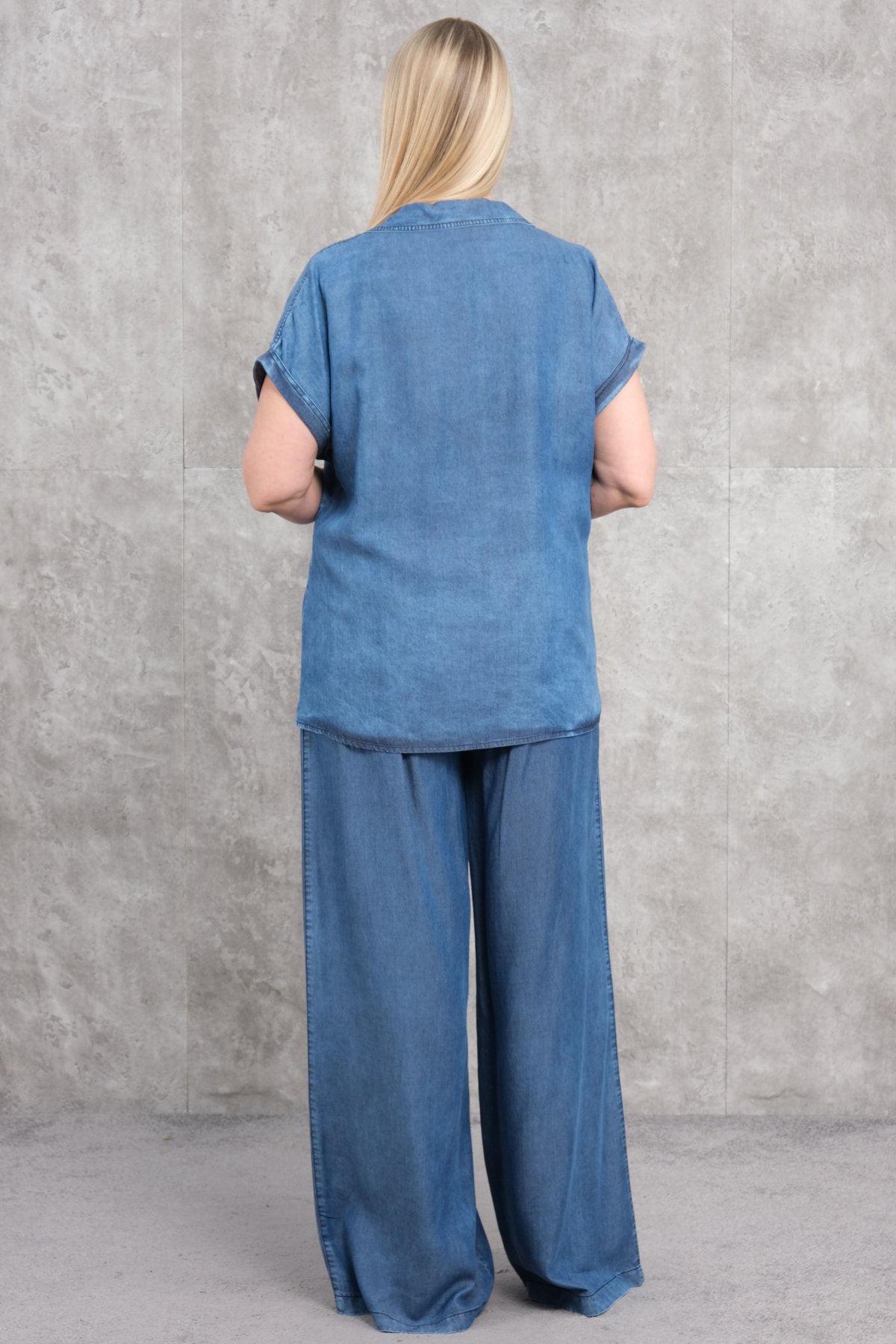 Plus Size Two-Piece Set-Dark Blue