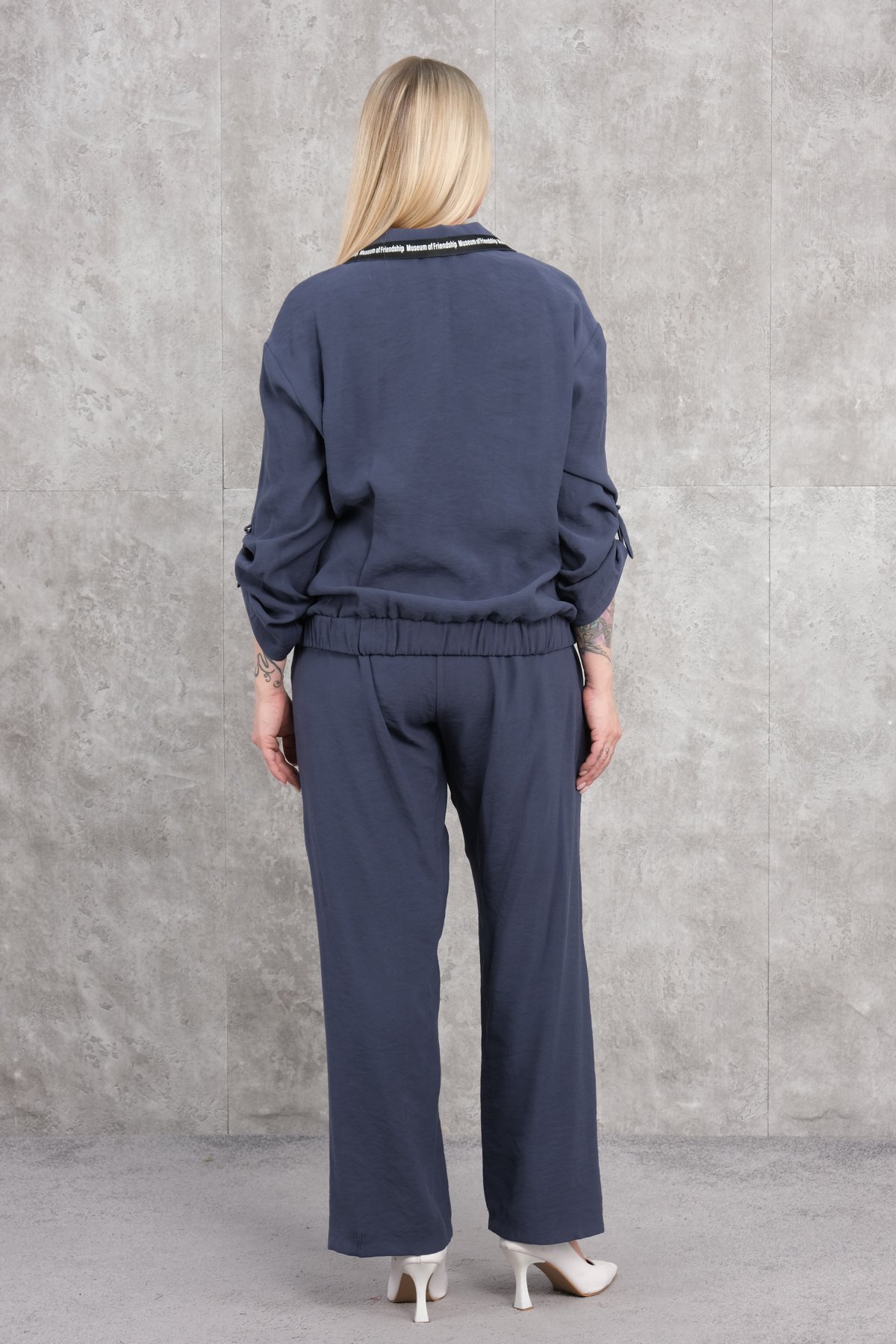 Plus Size Two-Piece Set-Dark Blue