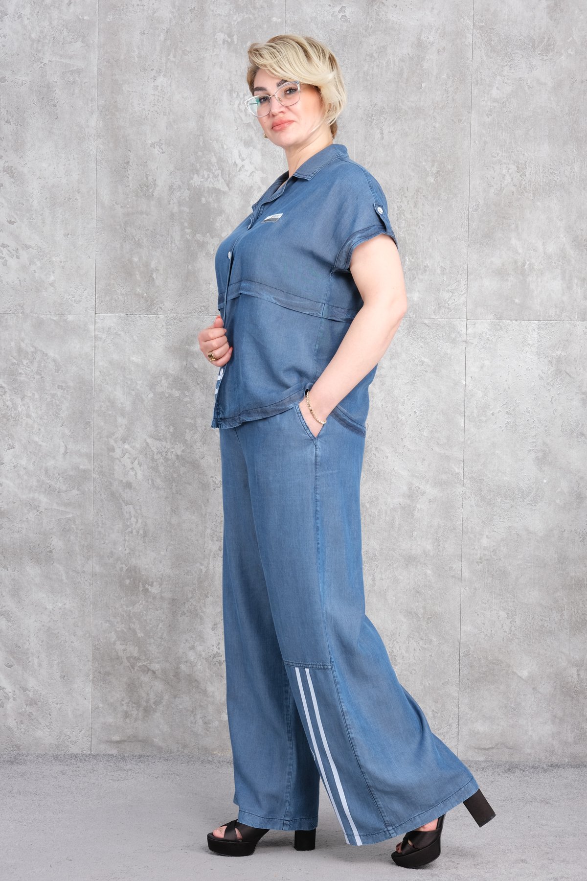 Комплект из двух предметов больших размеров-Синий