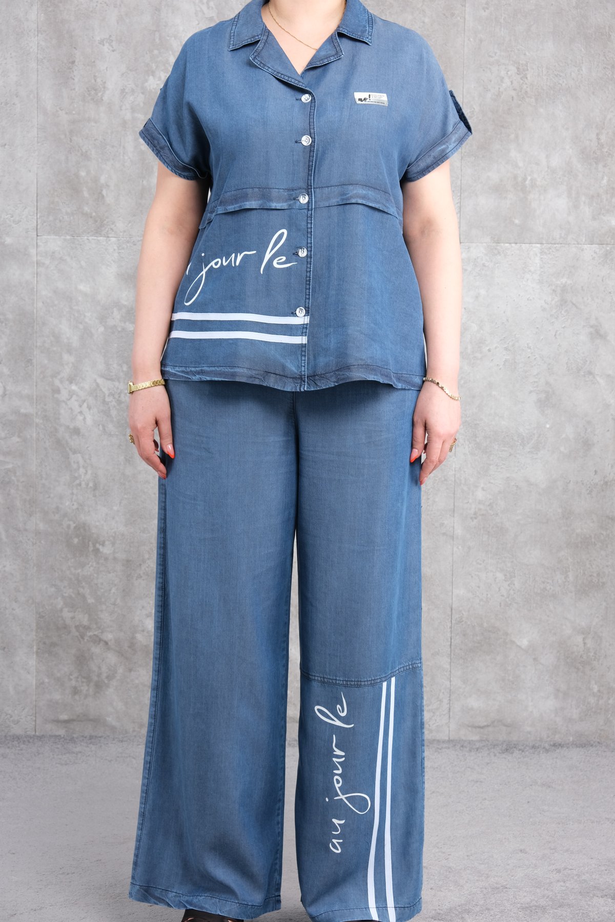 Комплект из двух предметов больших размеров-Синий