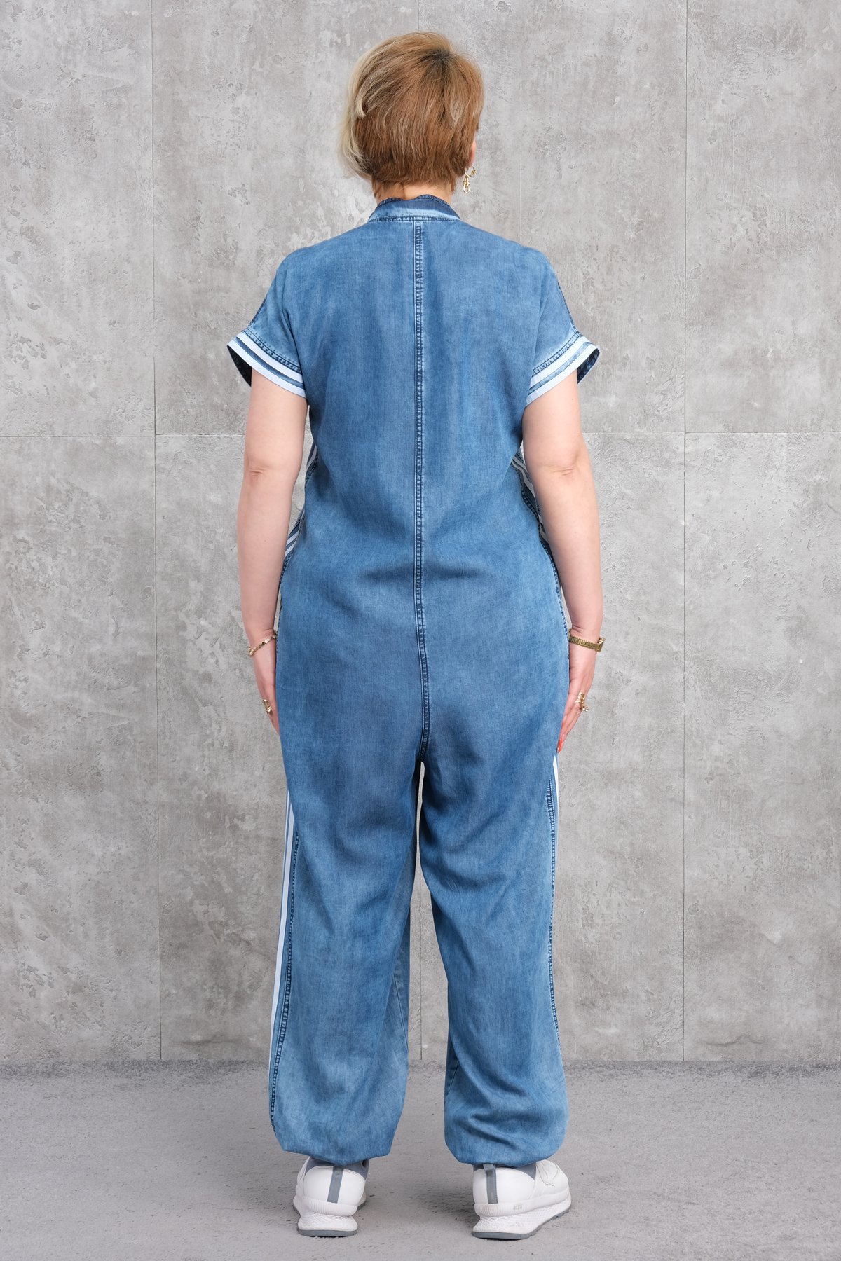 Спортивный комбинезон больших размеров-Синий