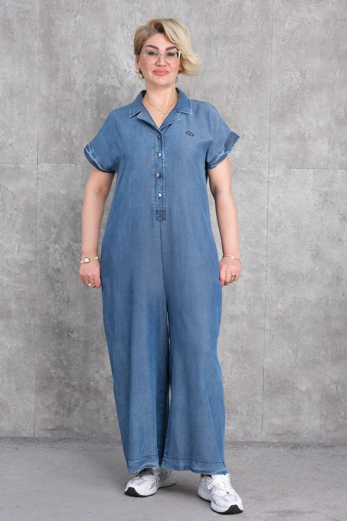 جمبسوت رياضي مقاس كبير-الأزرق