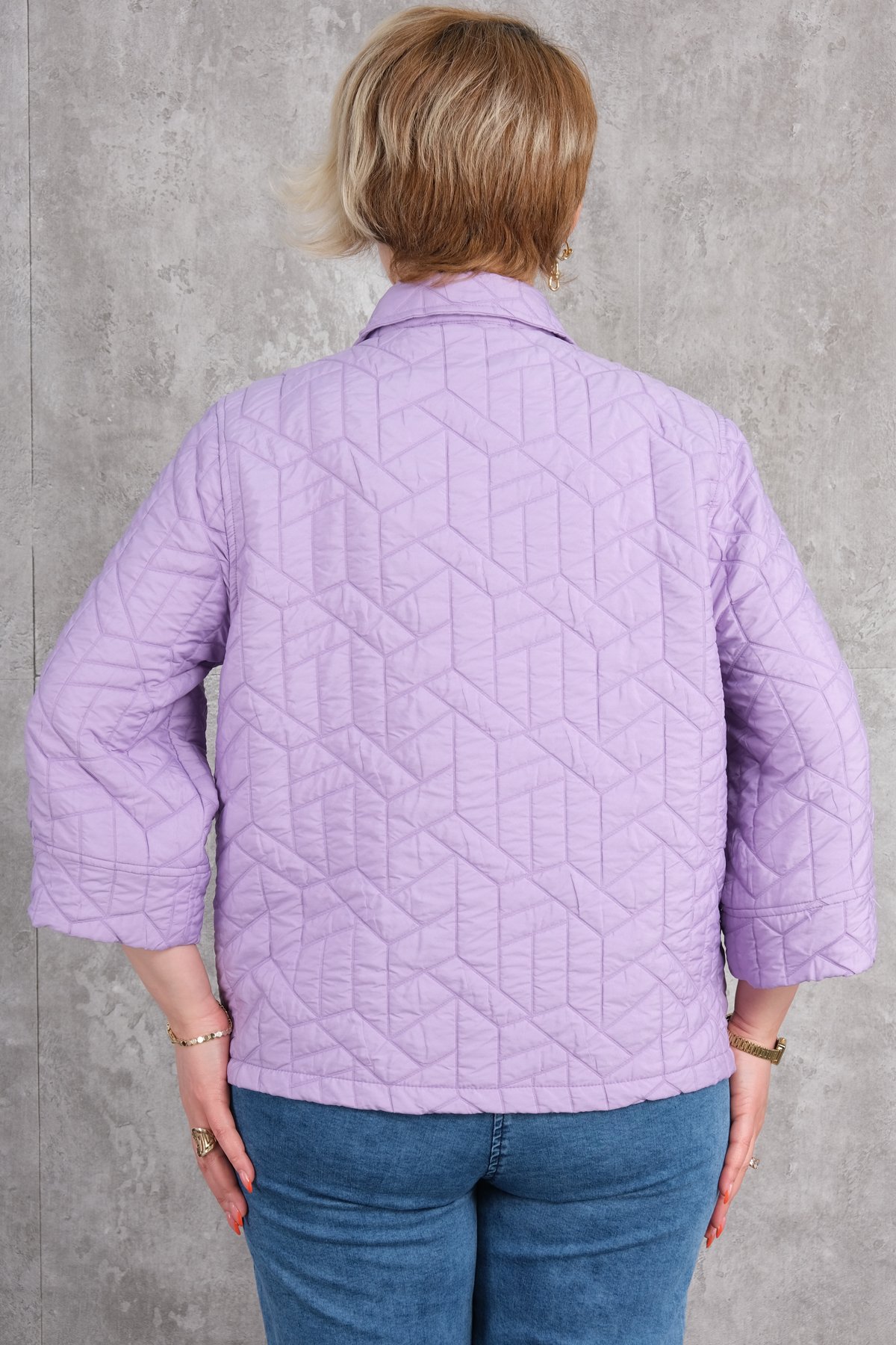 Plus Size Short Sport Jacket-Lilac