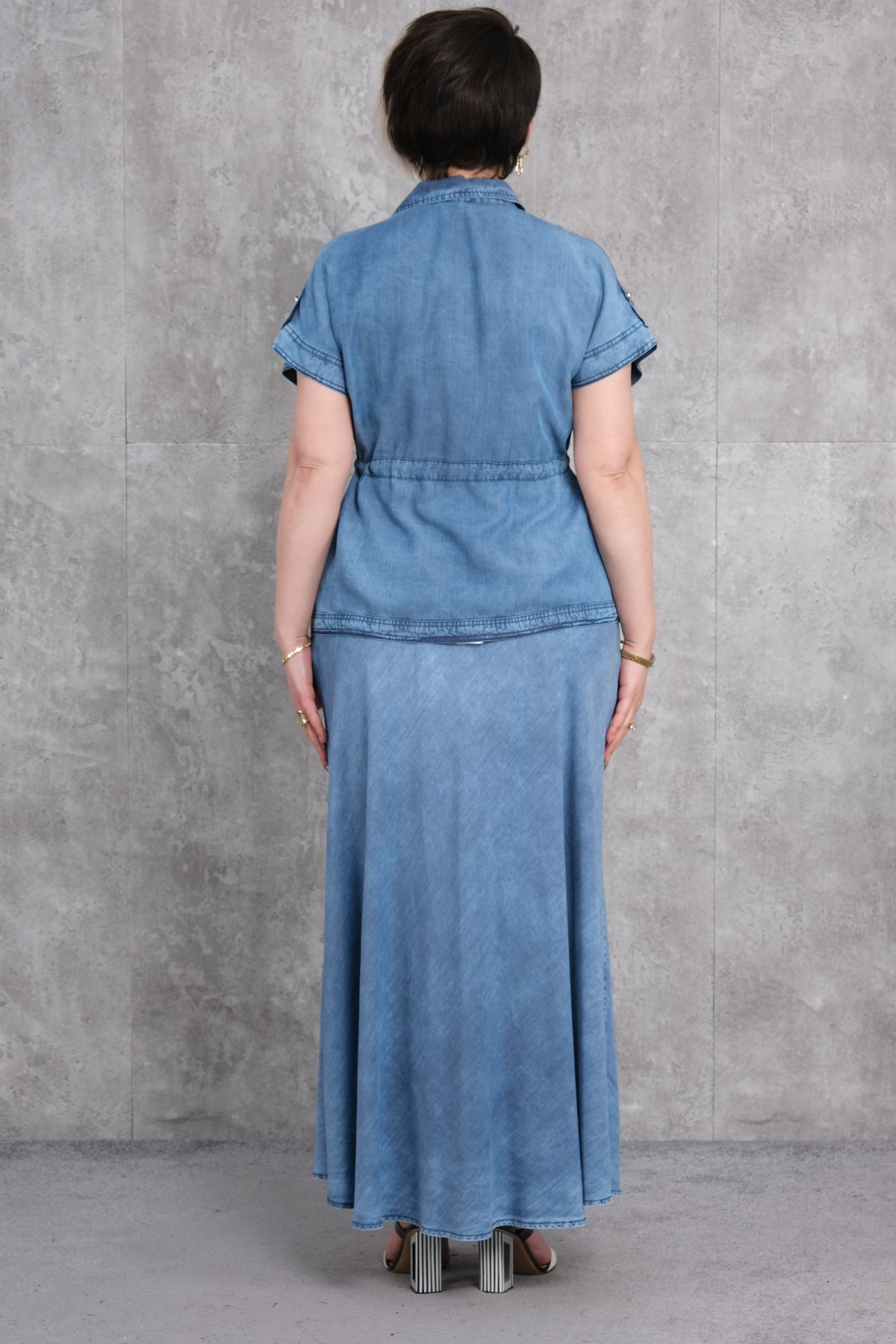 Büyük Beden İkili Takım-Mavi