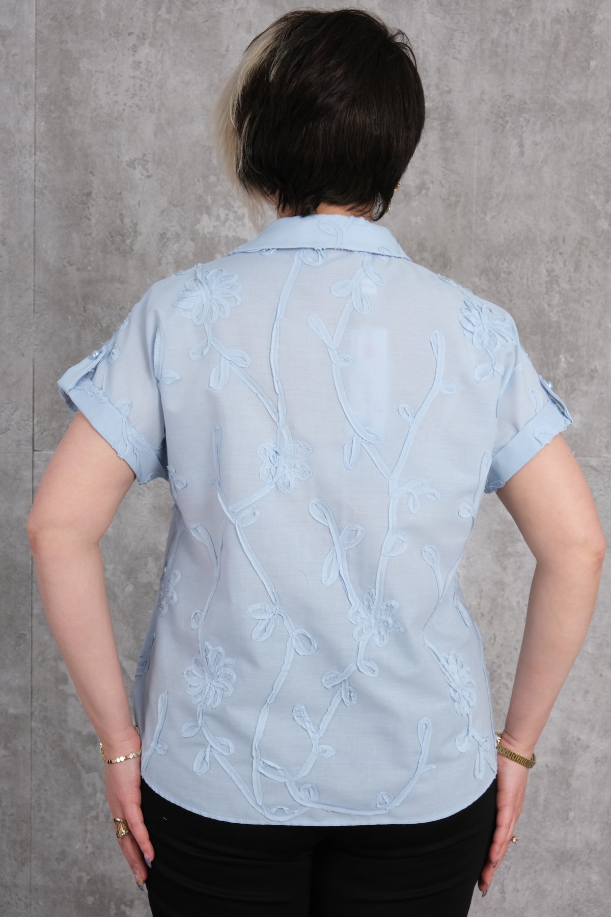 Plus Size Shirt-Blue