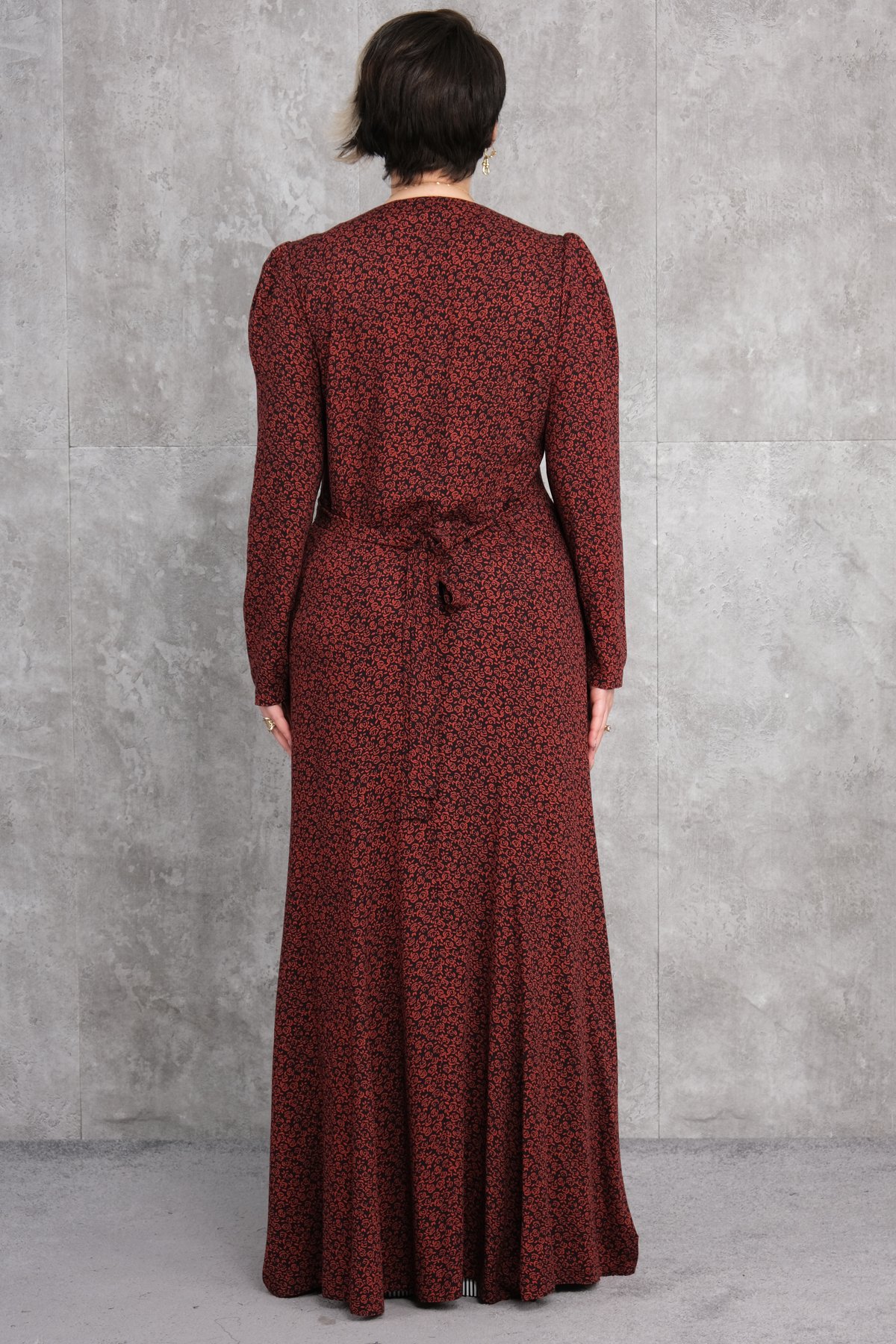 فستان طويل مقاس كبير-مرجاني