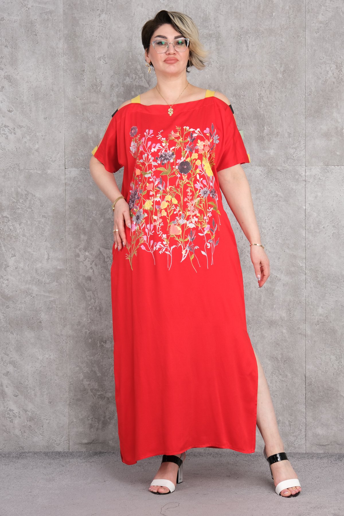 Plus Size Dress-Red