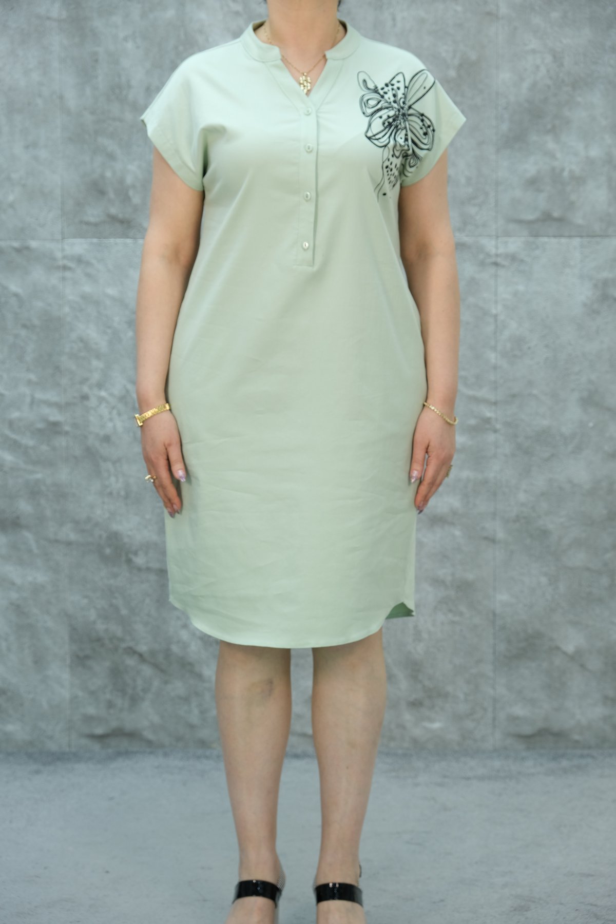Plus Size Dress-Green