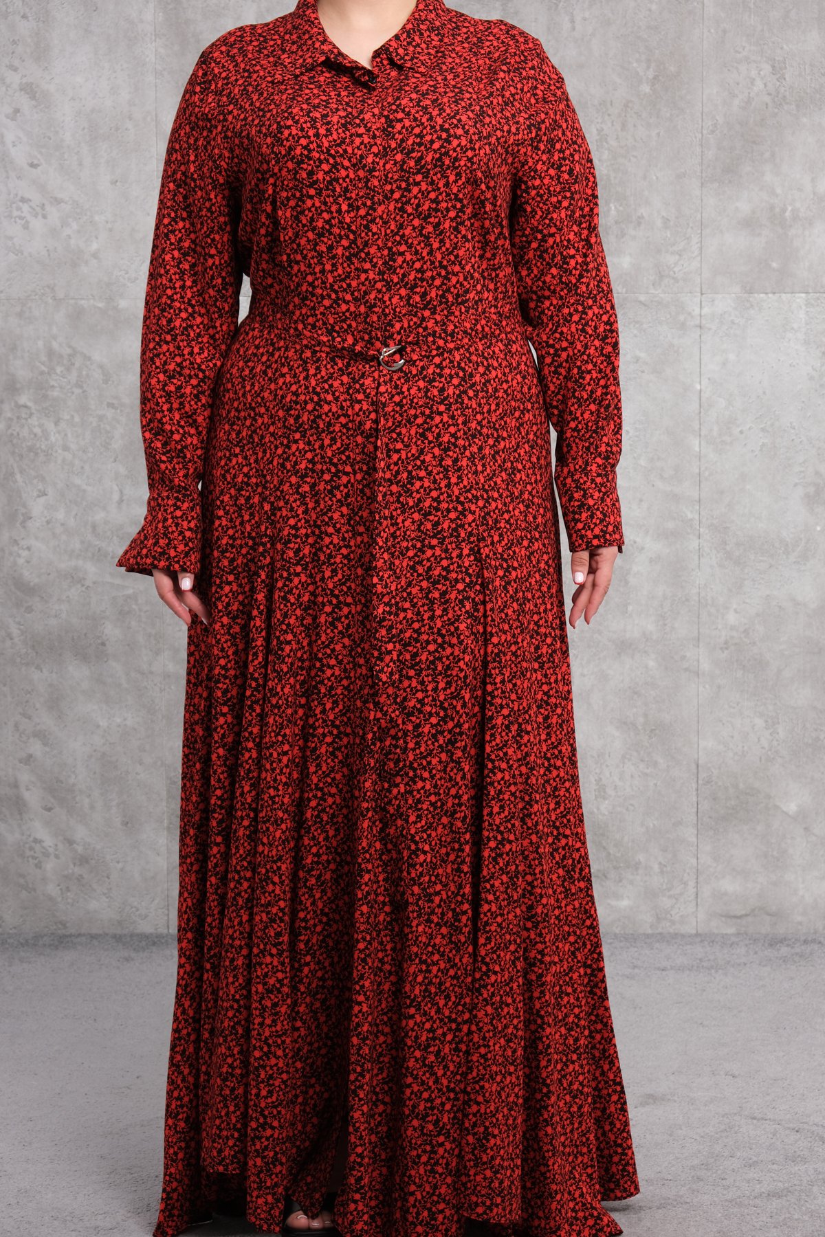 فستان طويل مقاس كبير-مرجاني