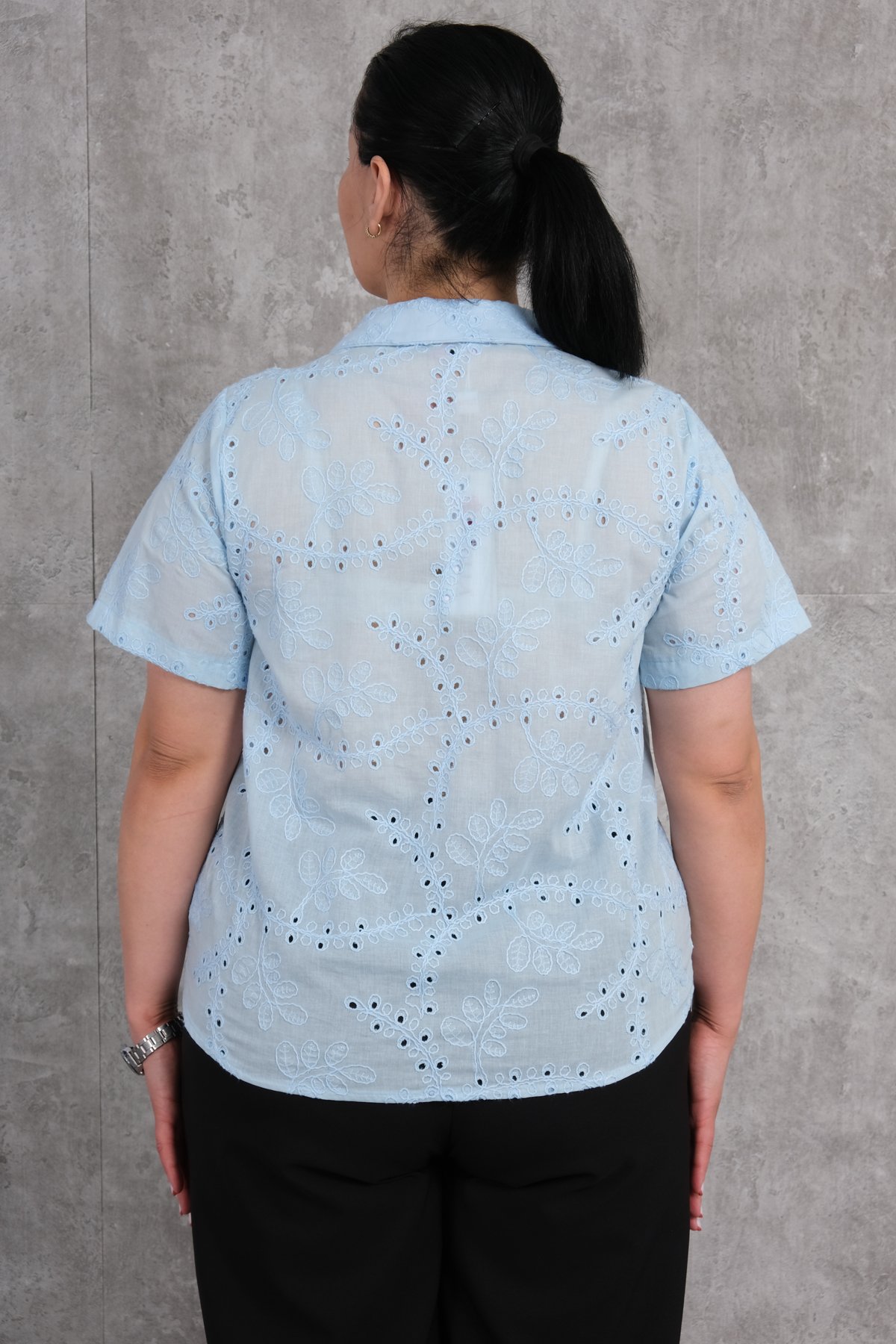 Plus Size Shirt-Blue