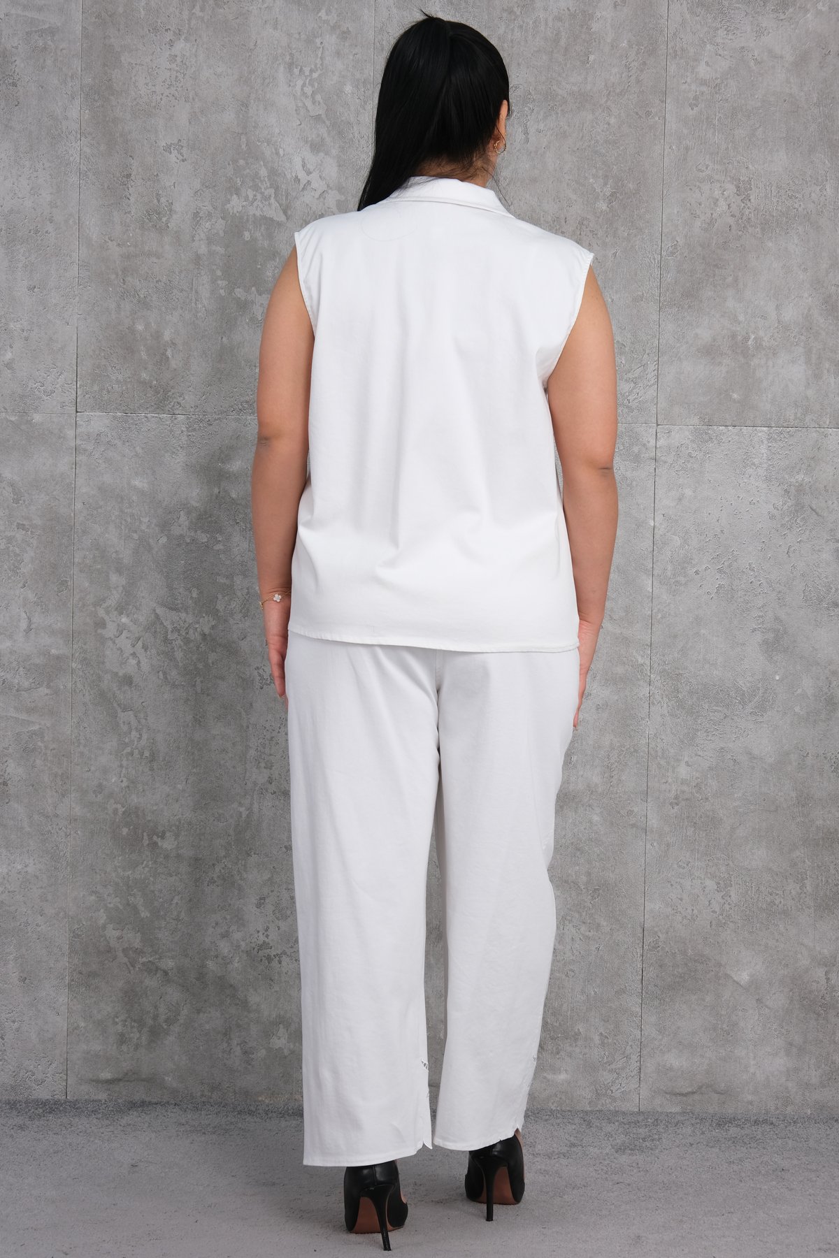 Büyük Beden İkili Takım-Beyaz