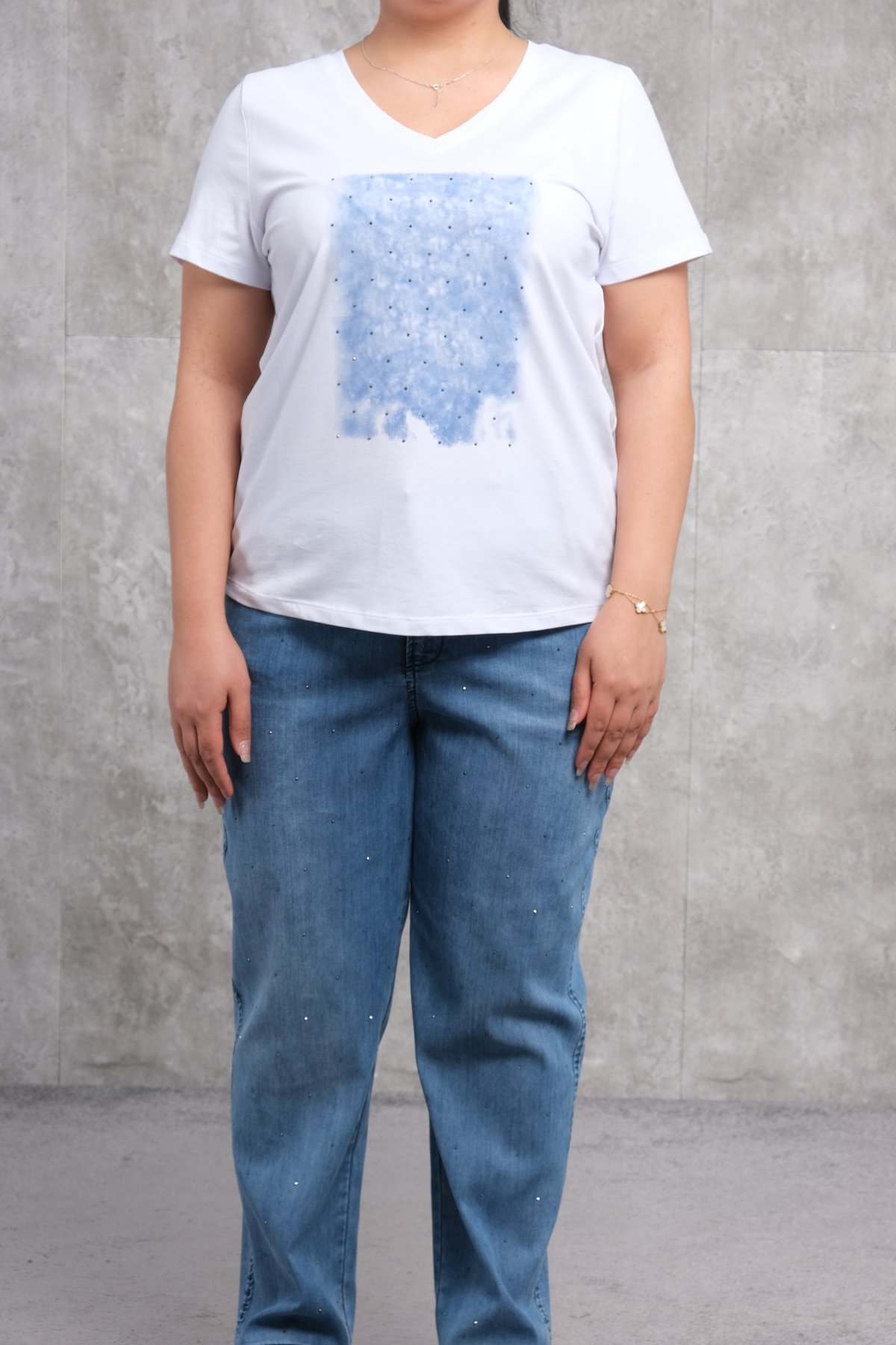 Büyük Beden Kadın Spor İkili Takım-Mavi