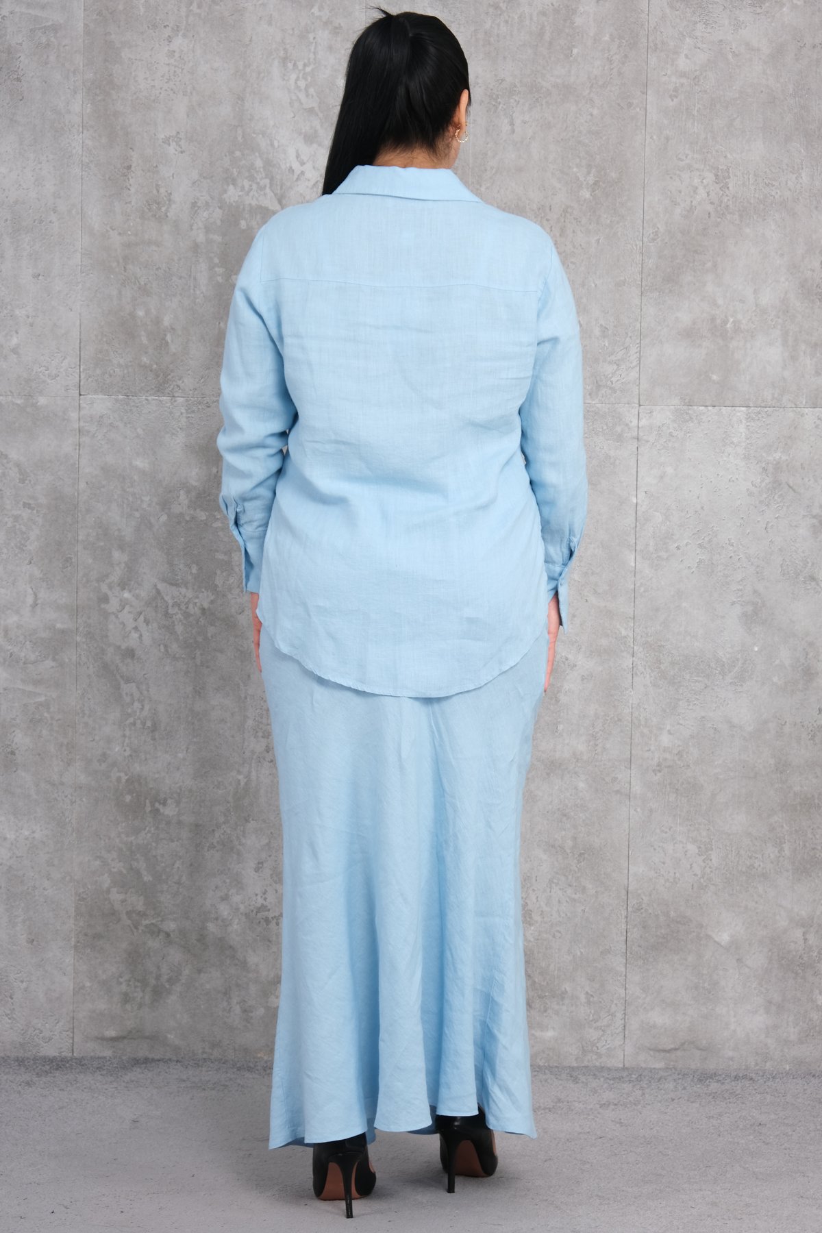 Büyük Beden İkili Takım-Mavi