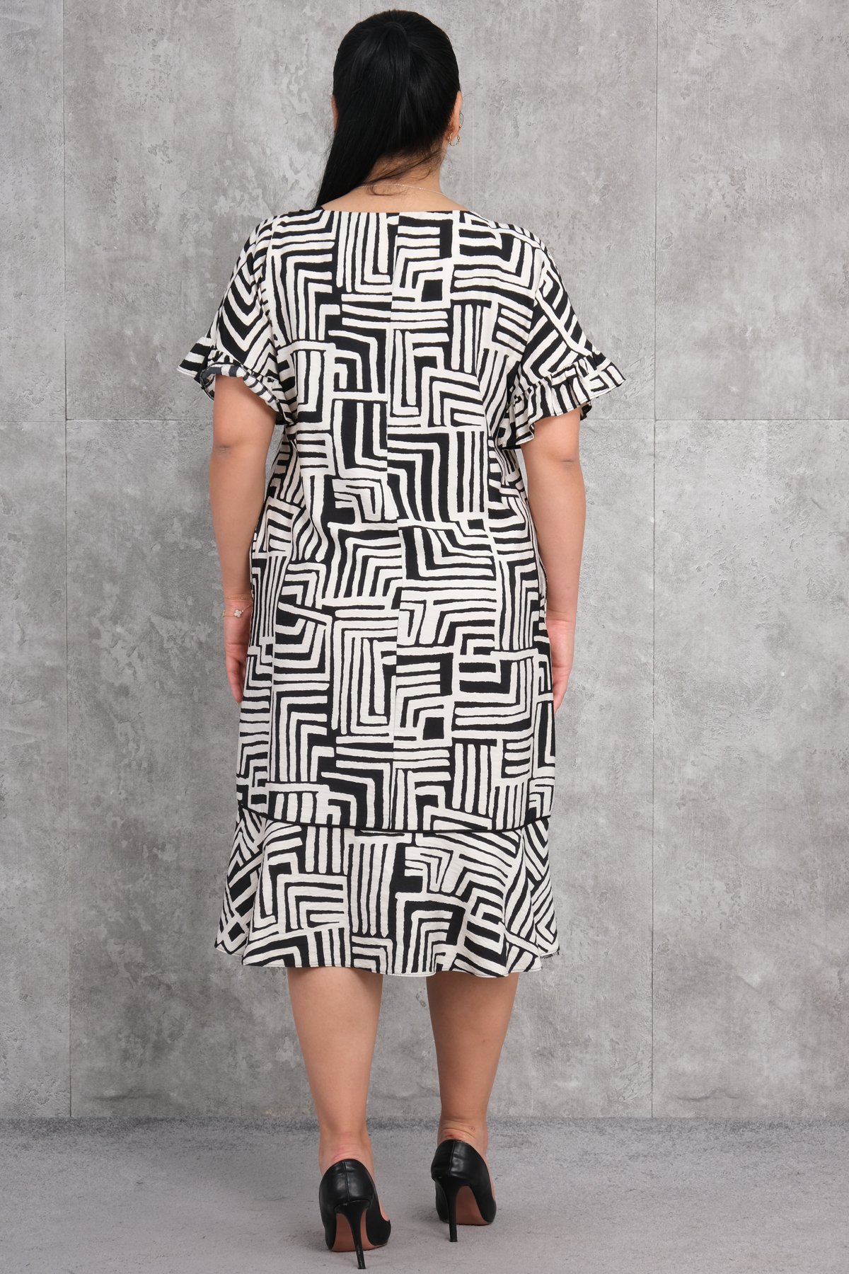 Büyük Beden Elbise-Siyah