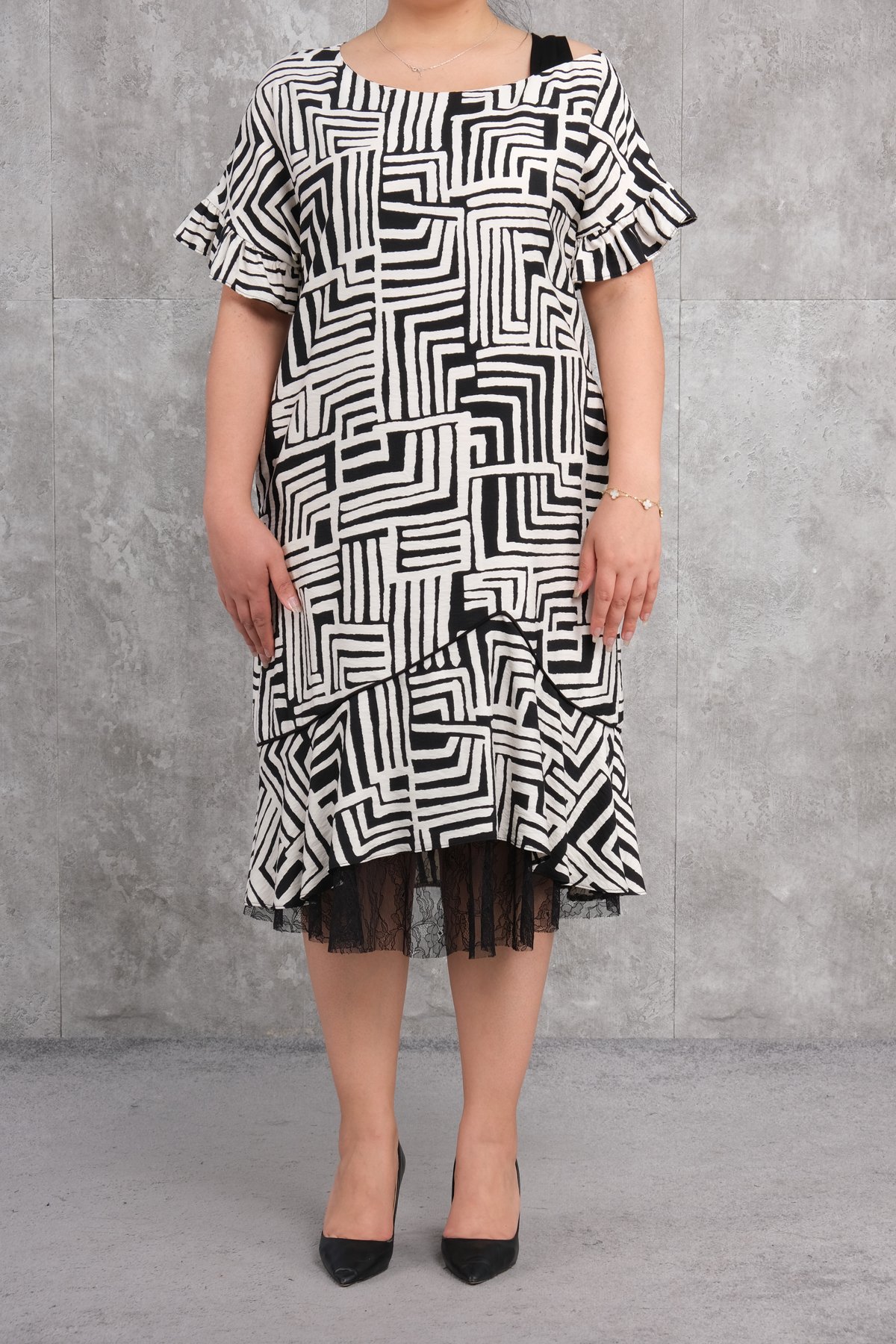 Büyük Beden Elbise-Siyah