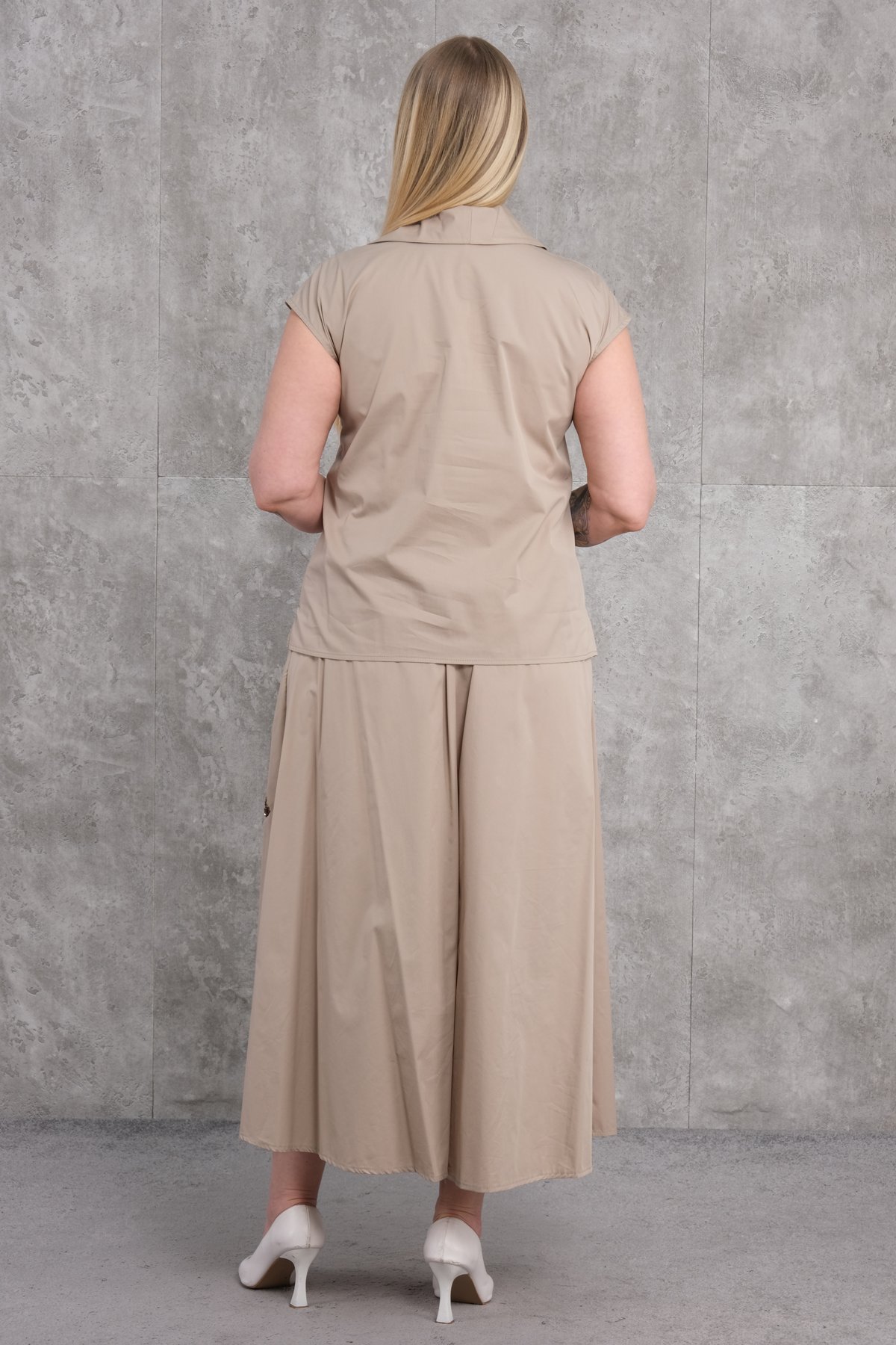 Plus Size Two-Piece Set-Mink