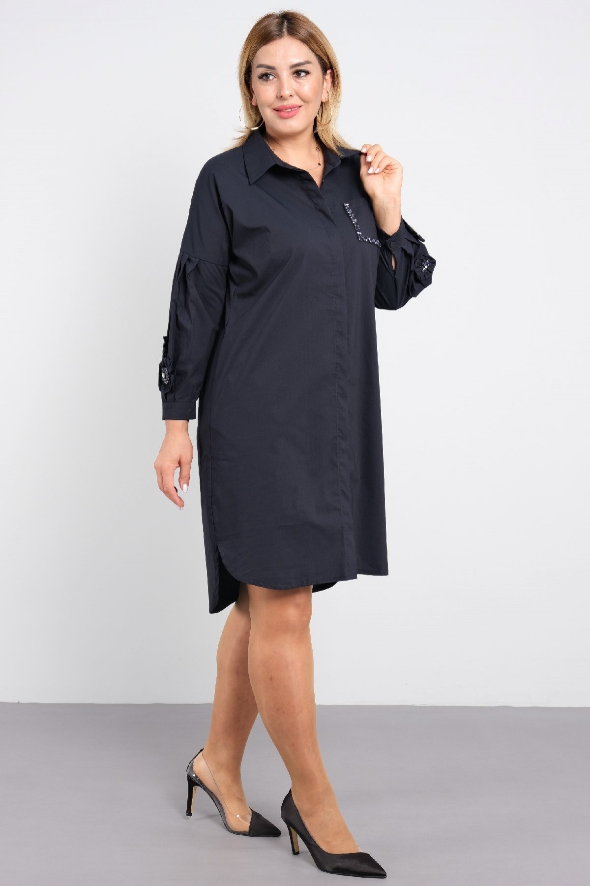 Casual Dresses-Dark Blue