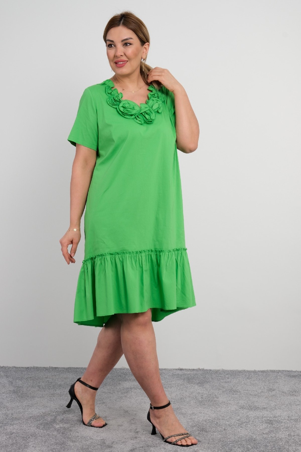 Повседневные платья-Зеленый