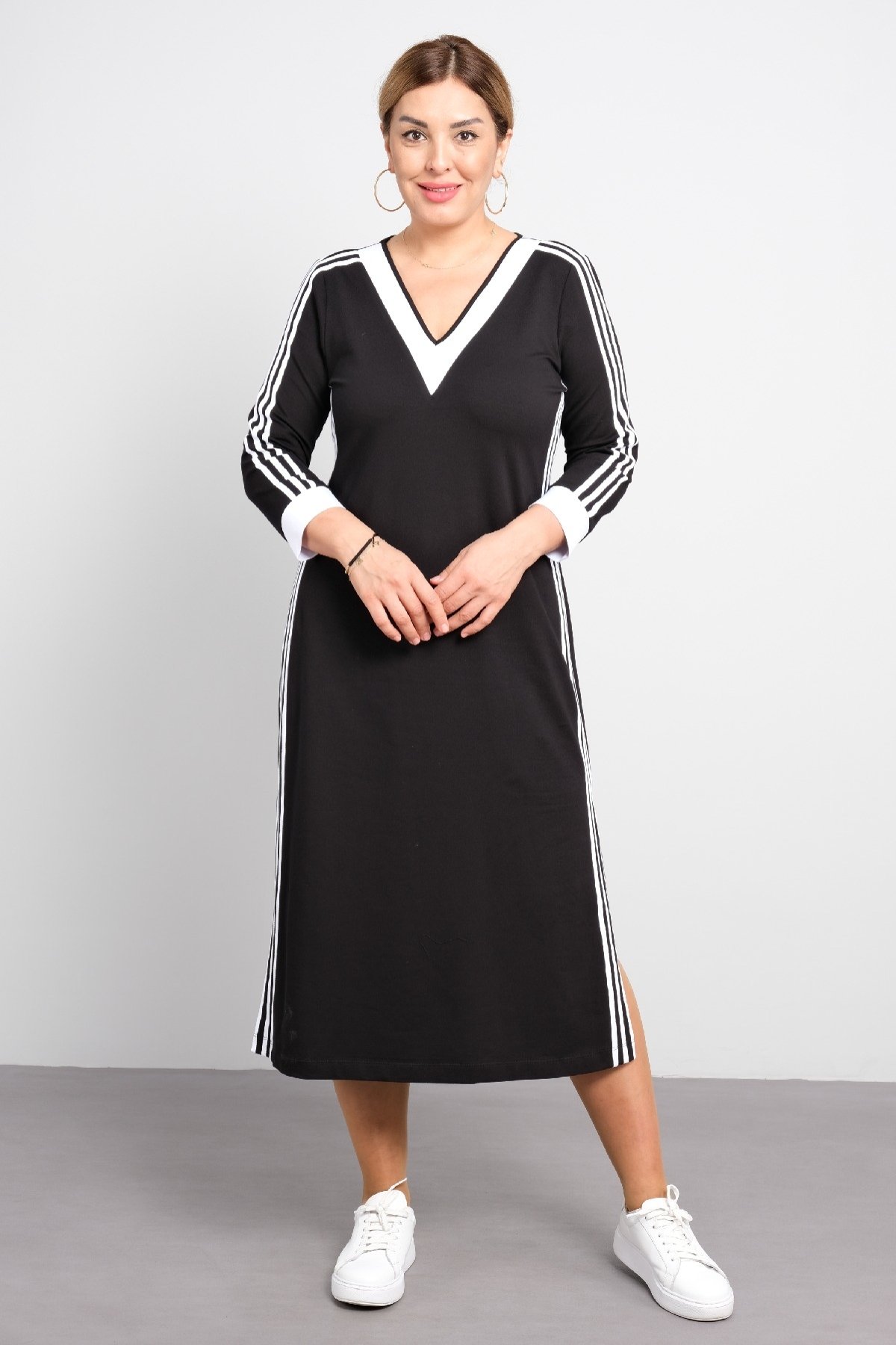 Super Plus Size Casual Dress-Black