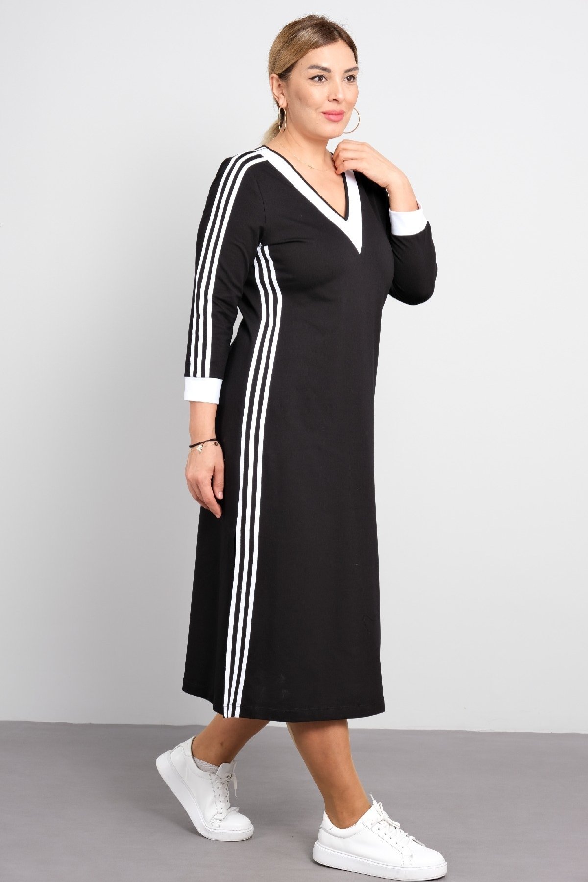 Super Plus Size Casual Dress-Black