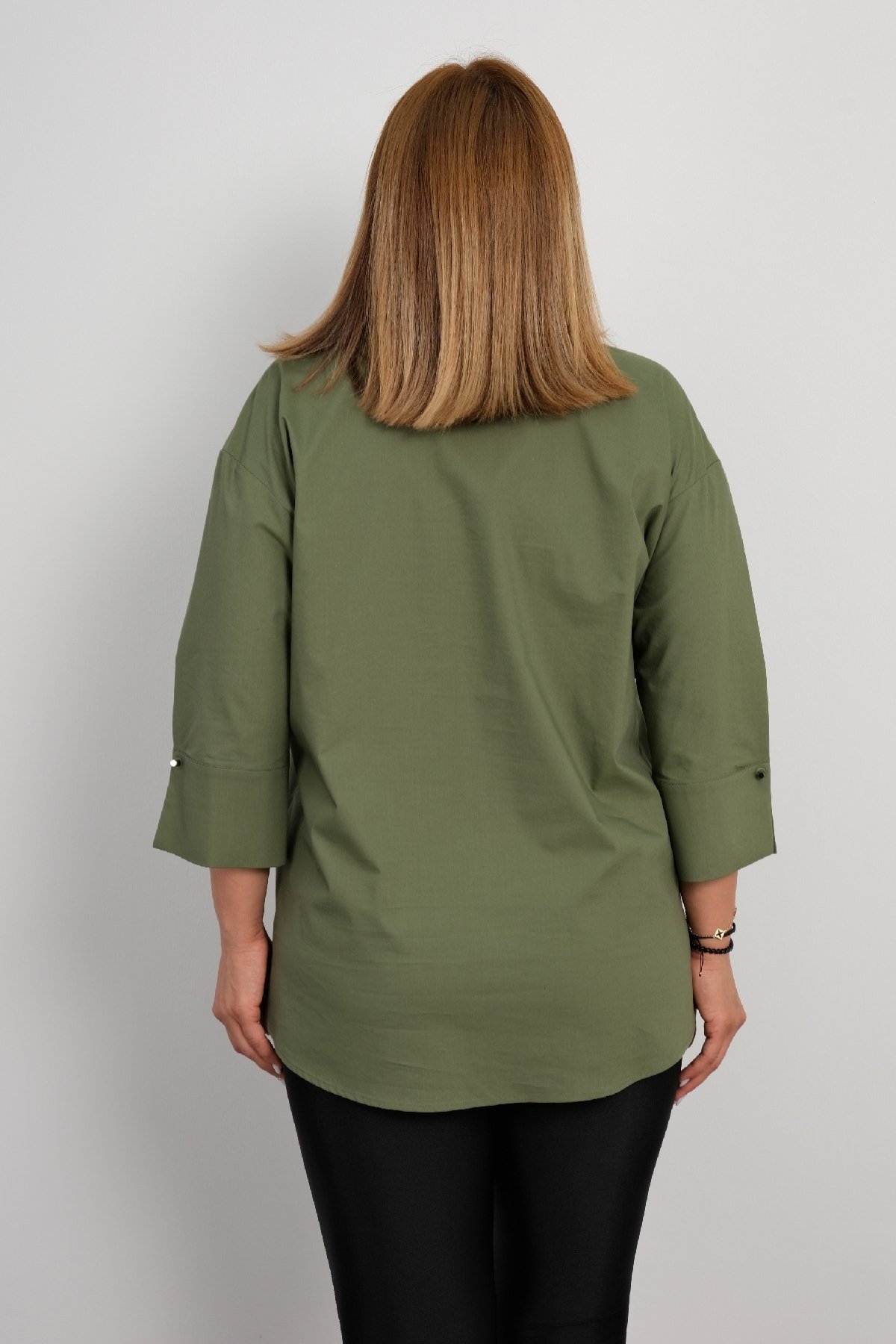 Super Plus Size Shirt-Khaki